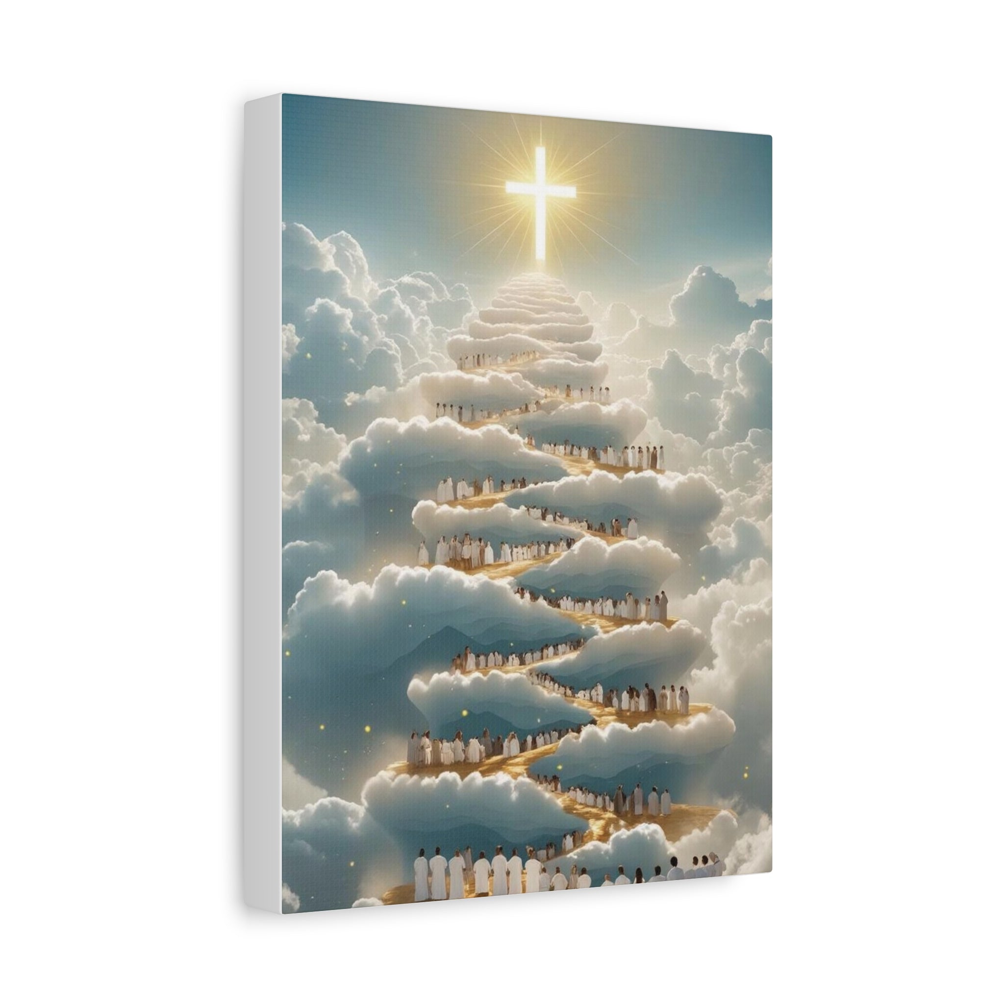 Heavenly Cloud Canvas Art, Spiritual Wall Decor, Christian Home Accent, Inspirational Gift, Faith-Inspired Artwork