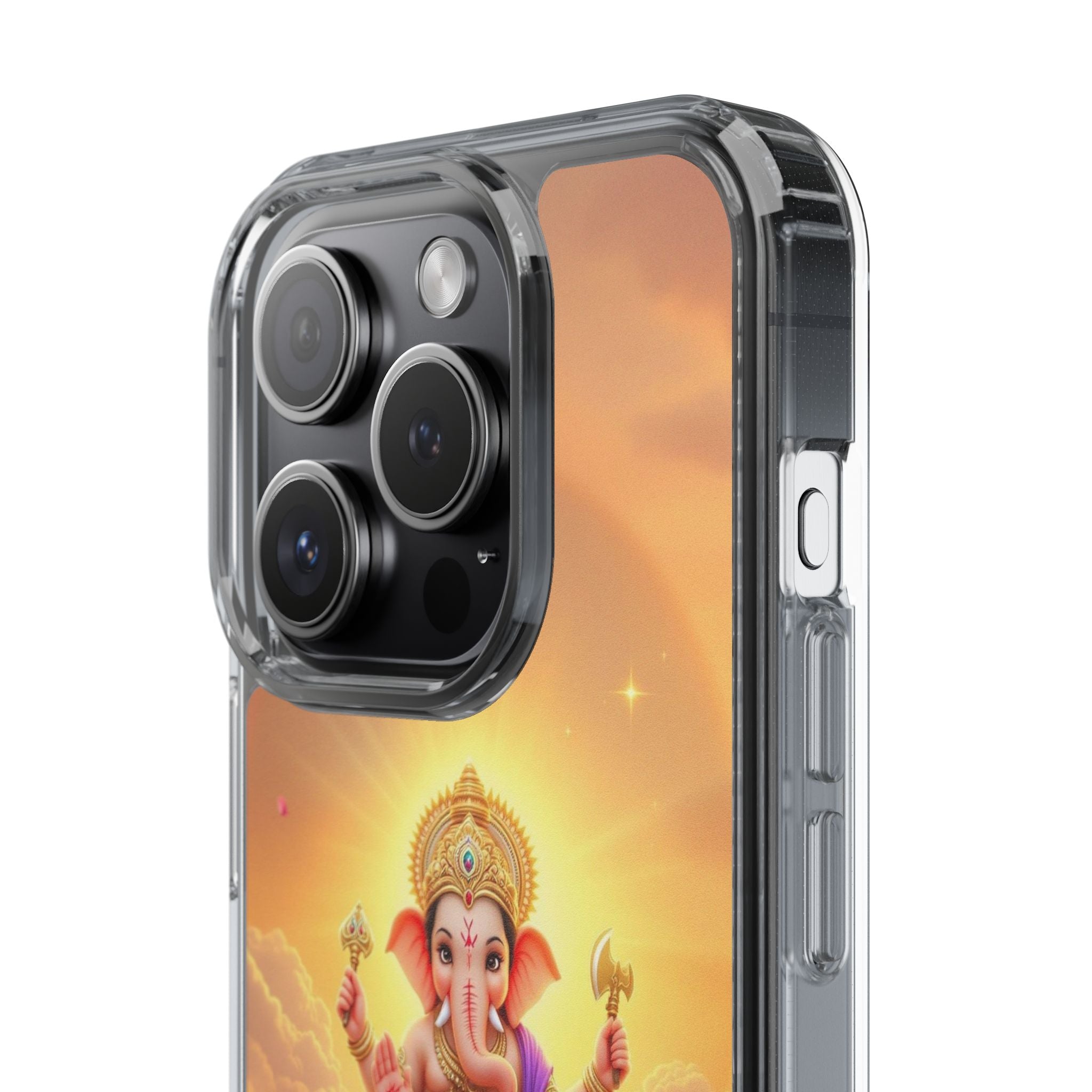 Ganesh Clear Phone Case, Spiritual iPhone Cover, Hindu God Phone Protector, Gift for Her, Boho Phone Accessories