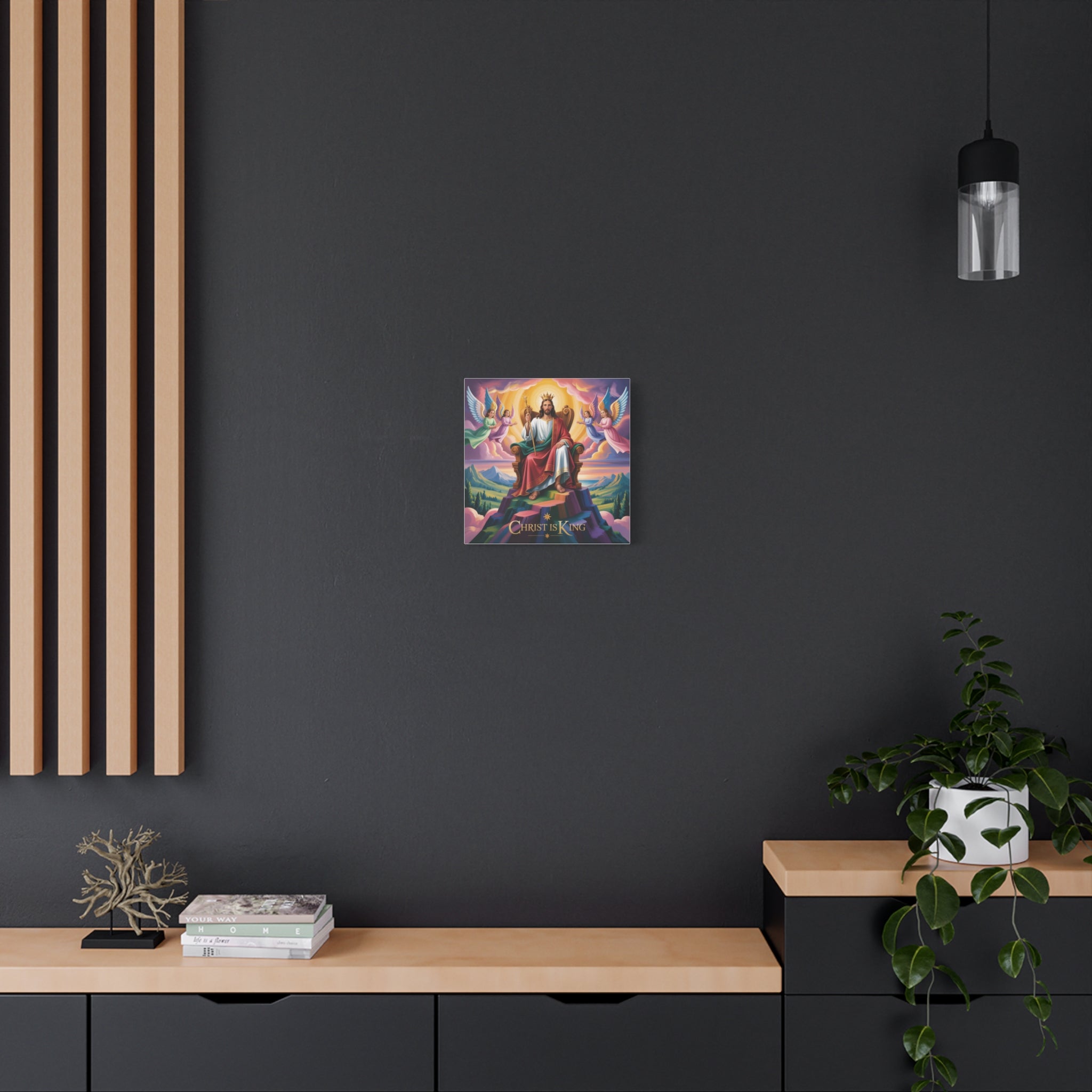 Christ is King Matte Canvas Wall Art, Religious Home Decor, Inspirational Artwork, Christian Gift, Uplifting Wall Decor