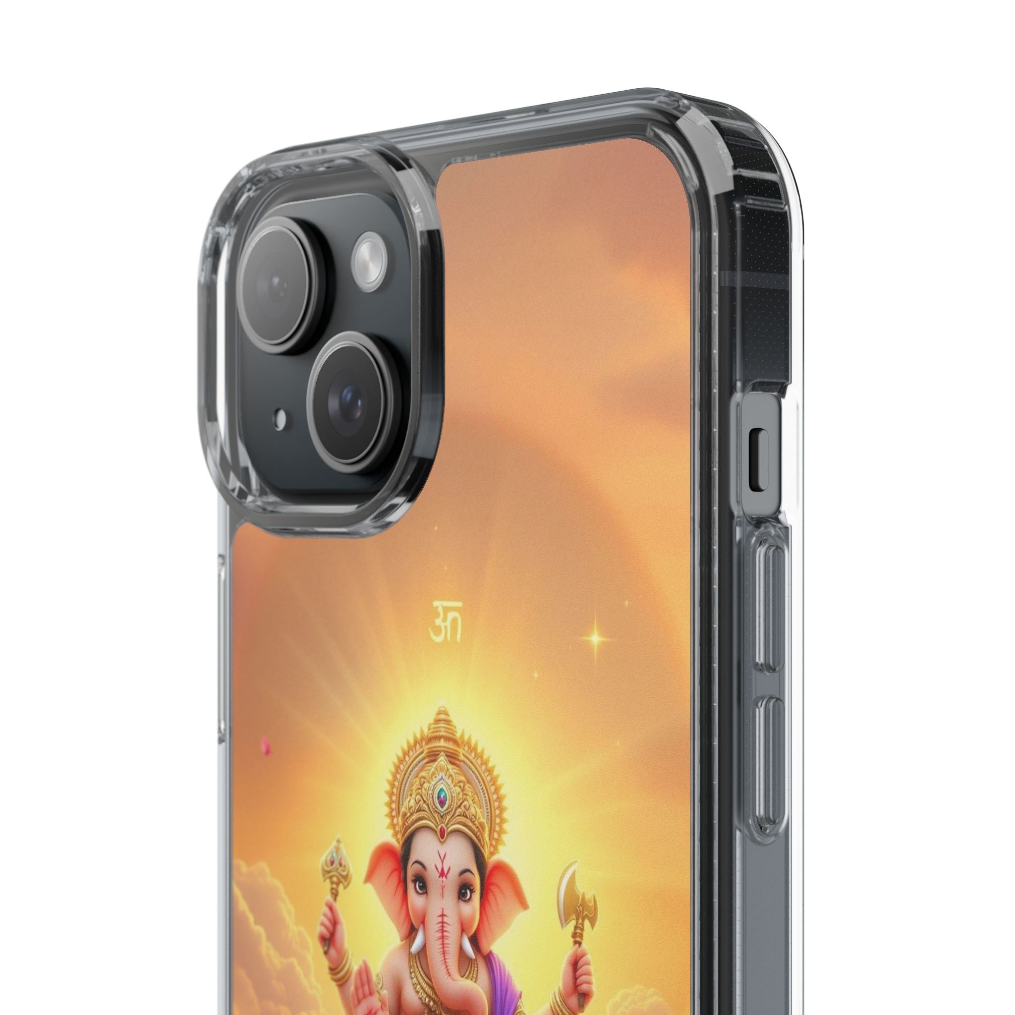Ganesh Clear Phone Case, Spiritual iPhone Cover, Hindu God Phone Protector, Gift for Her, Boho Phone Accessories