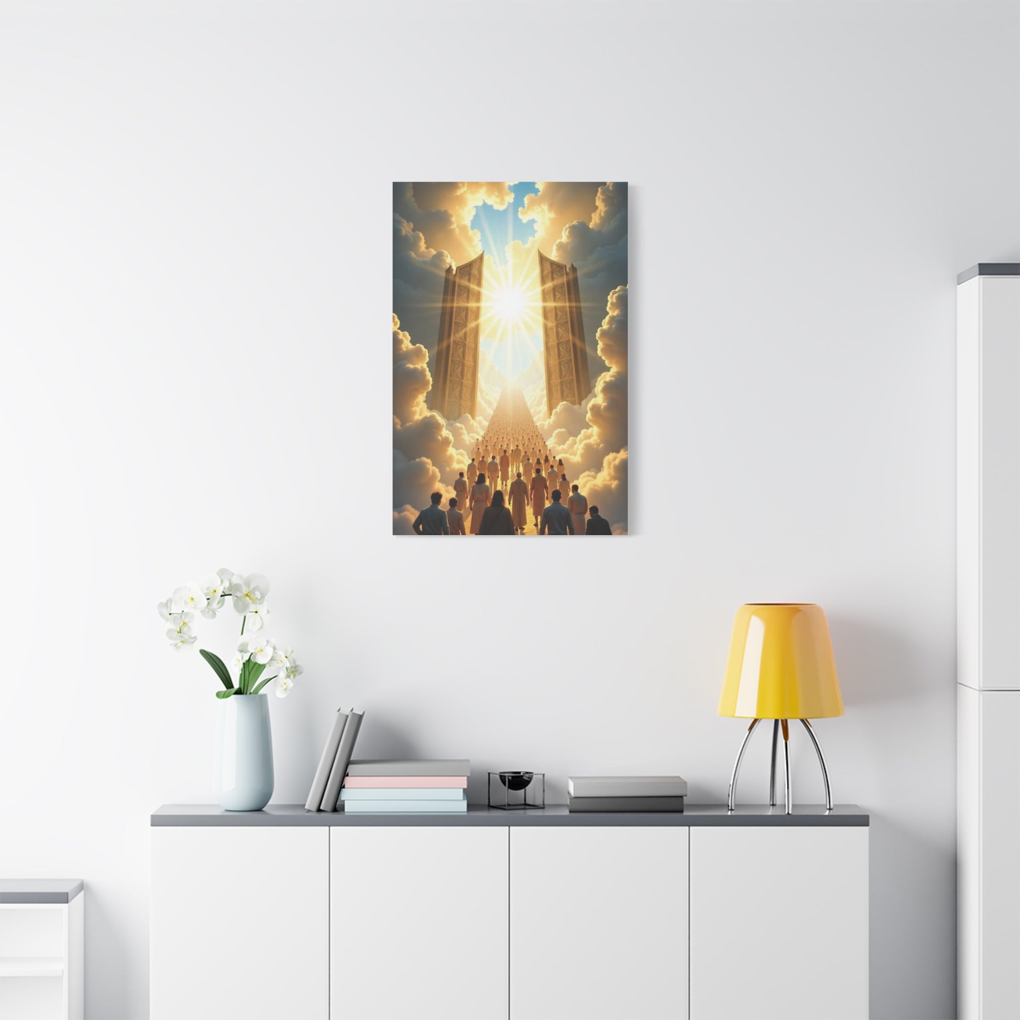 Inspirational Heavens Gate Matte Canvas Art, Uplifting Wall Decor, Hopeful Home Art, Motivational Canvas Print, Spiritual Canvas Decoration