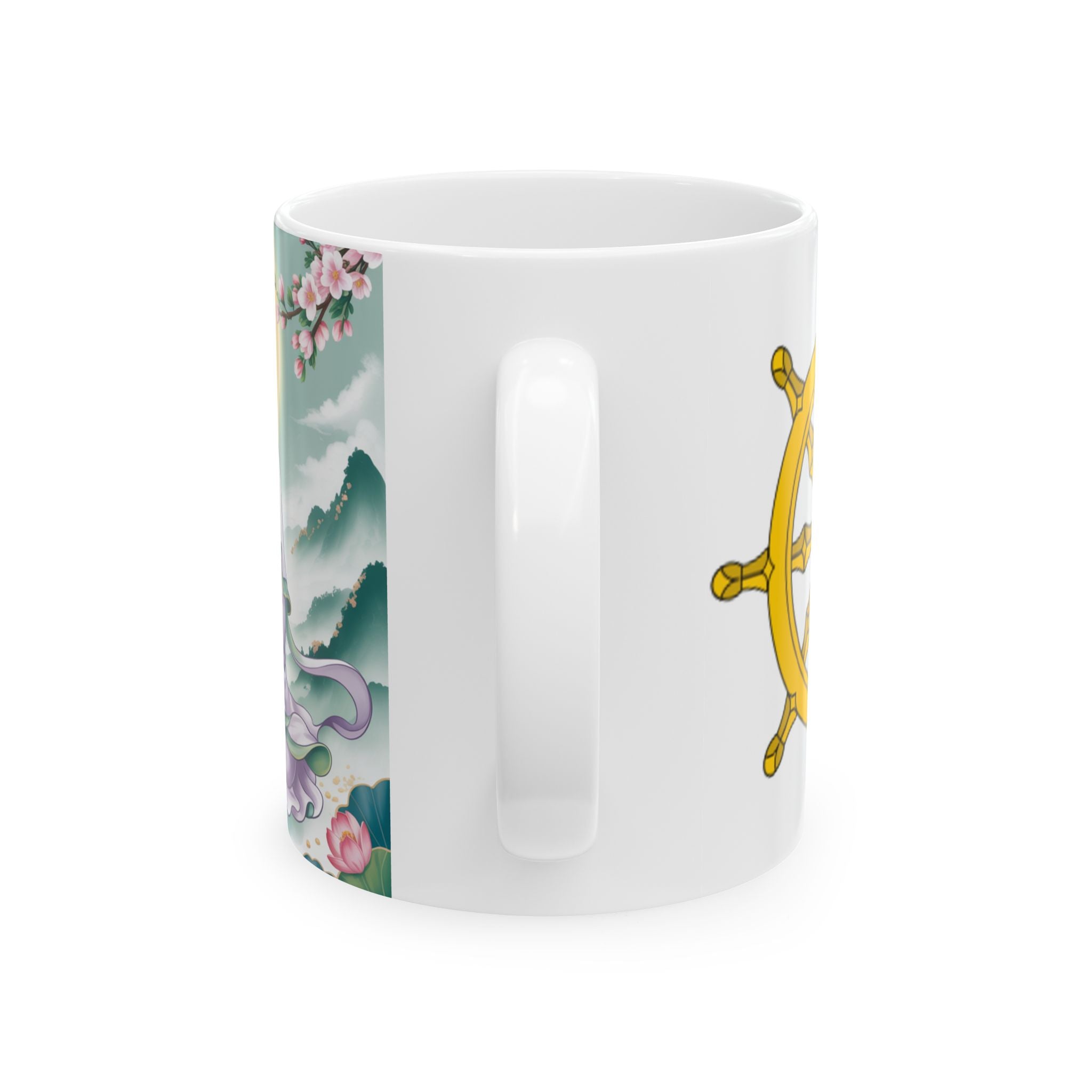 Serene Guan Yin/Avalokiteshvara Ceramic Mug - Perfect Gift for Mindfulness, Tea Lovers, Inspirational Decor, Buddhist Art, Meditation Enthusiasts