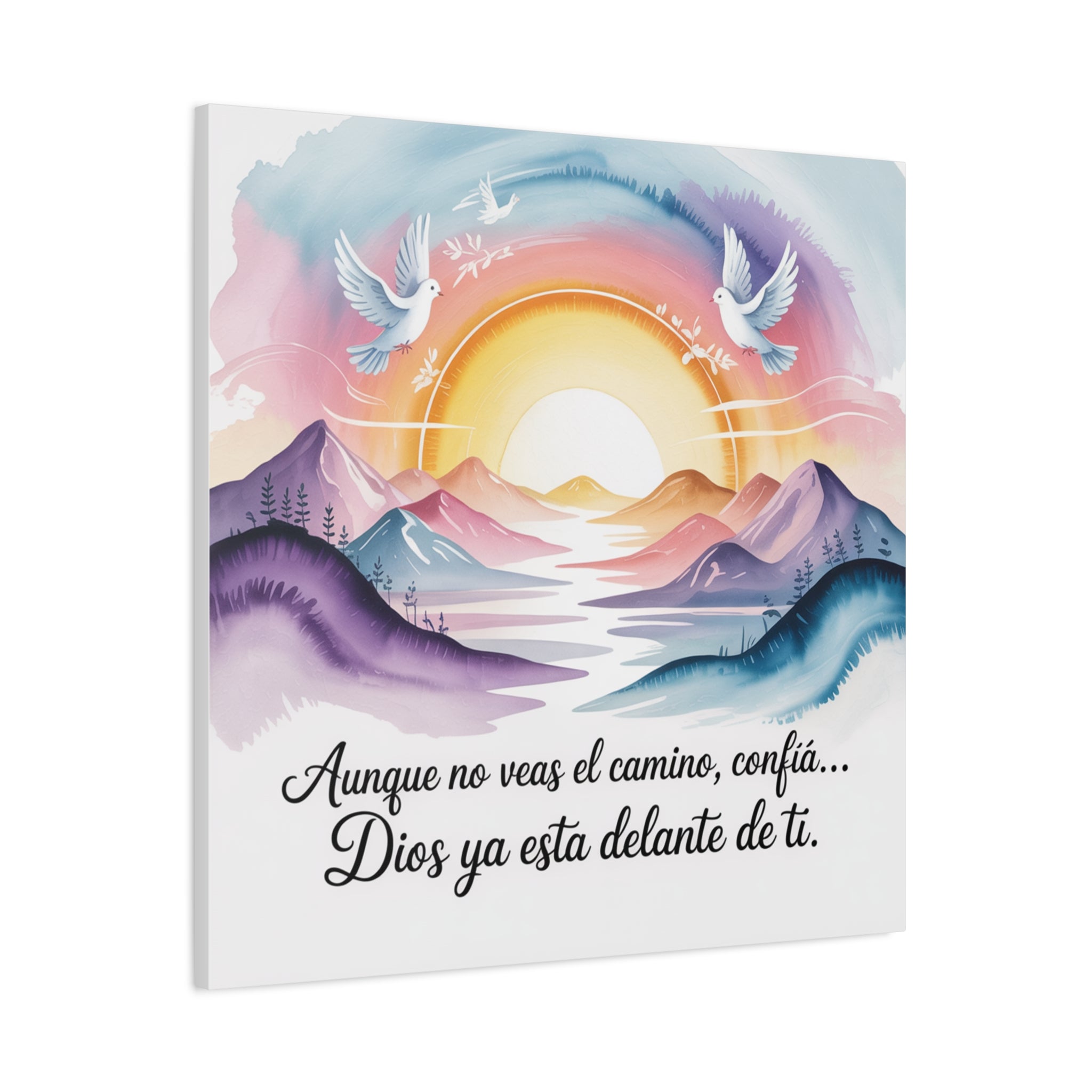 Inspirational Canvas Wall Art, Faith Motivational Decor, Colorful Nature Print, Home Office Decoration, Meaningful Gift for Friends