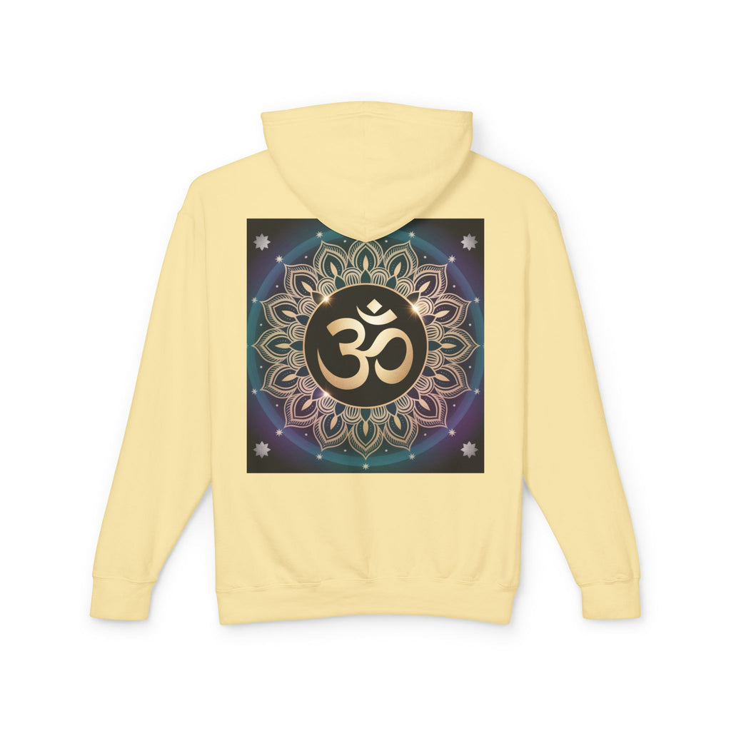 Spiritual Unisex Hoodie, Inspirational Hooded Sweatshirt, Yoga Apparel, Meditation Fashion, Ganesh and Om Design