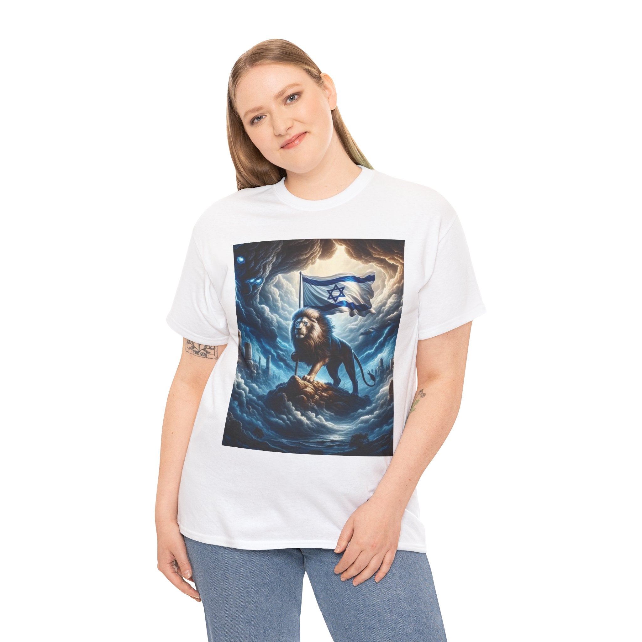 Majestic Lion Unisex Heavy Cotton Tee - Inspirational Apparel, Gift for Animal Lovers, Graphic Tee, Unique T-Shirt, Casual Wear