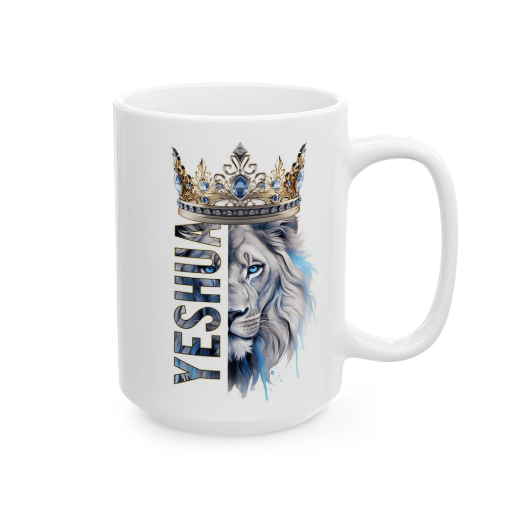 Ceramic Mug – 'Peace, Patience, Strength, Power' Boho Lion Design (11oz & 15oz)