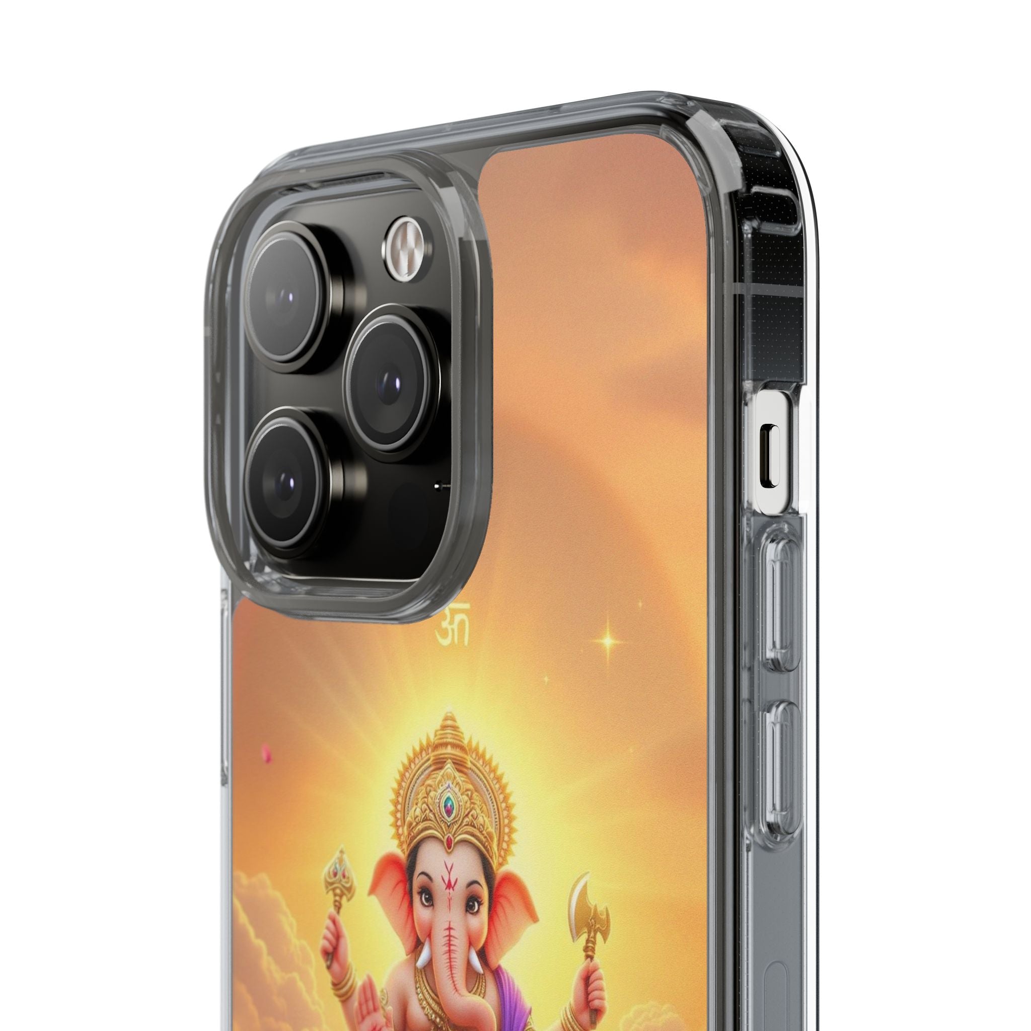 Ganesh Clear Phone Case, Spiritual iPhone Cover, Hindu God Phone Protector, Gift for Her, Boho Phone Accessories