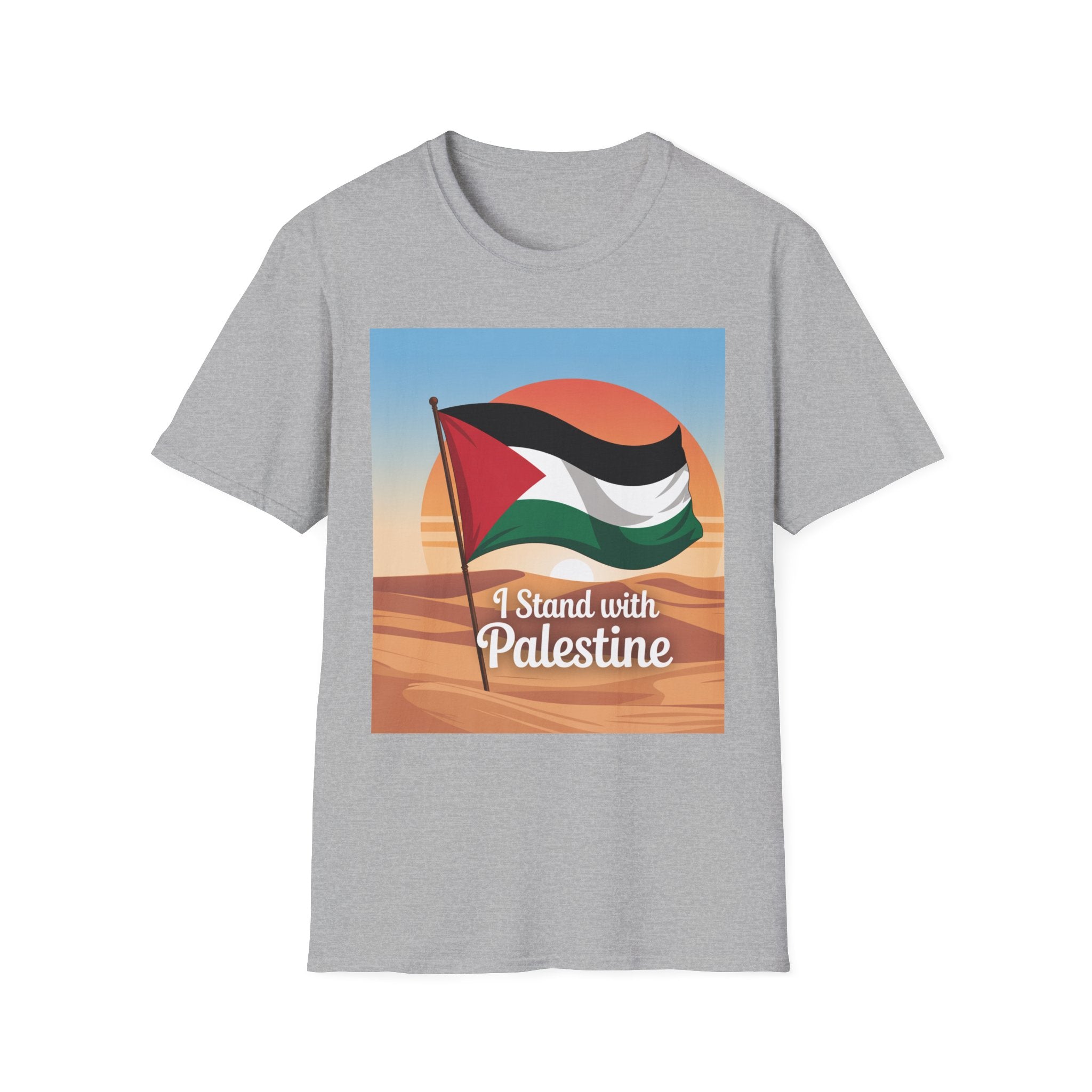 Palestine Pride Unisex Softstyle T-Shirt, Casual Wear, Statement Tee, Gift for Activists, Festival Apparel, Protest Clothing