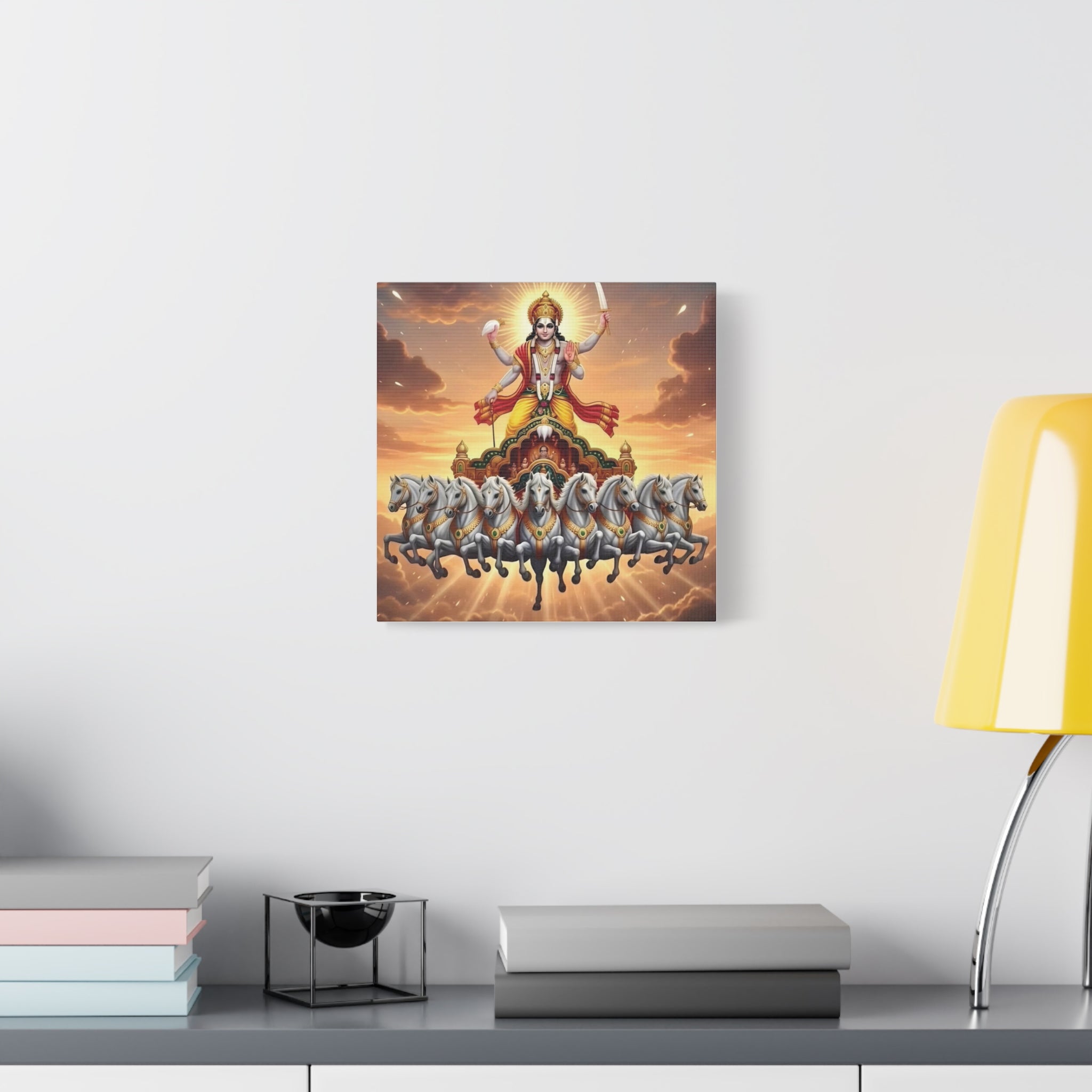 Khrisna Divine Canvas Wall Art, Home Decor, Spiritual Gift, Religious Artwork, Hindu Art