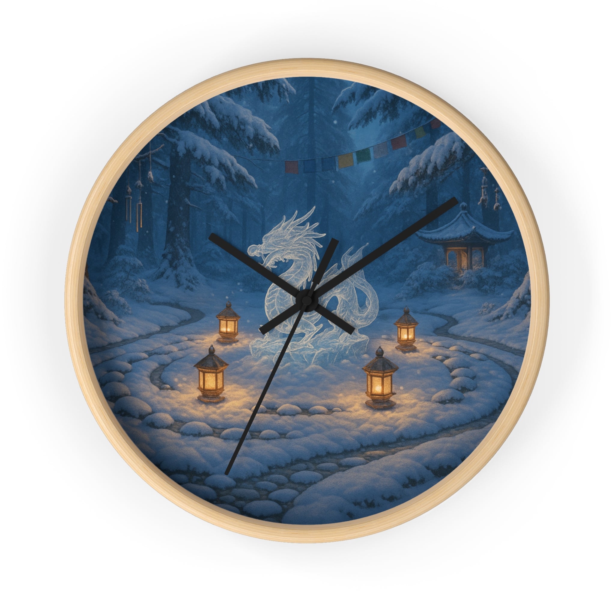 Serene Dragon Wall Clock - Cozy Home Decor, Fantasy Clock, Unique Gift for Dragons Lovers, Timeless Elegance, Asian-Inspired Style