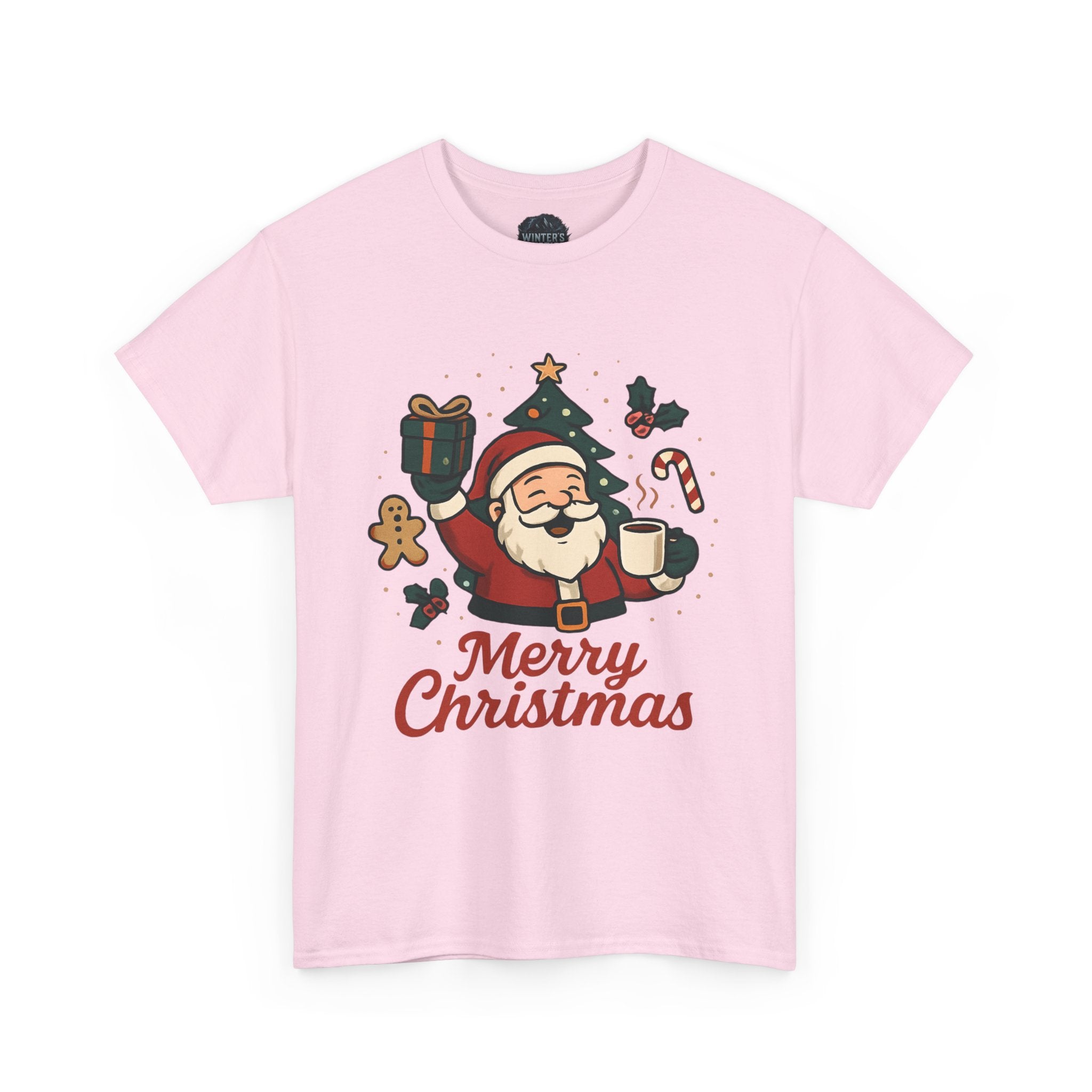 Christmas Santa Tee - "Merry Christmas" Holiday Graphic T-Shirt
