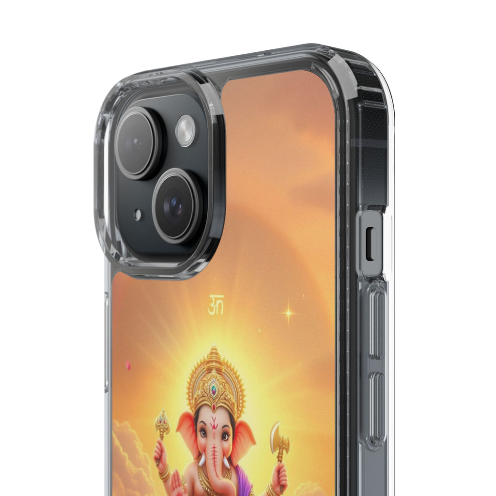Ganesh Clear Phone Case, Spiritual iPhone Cover, Hindu God Phone Protector, Gift for Her, Boho Phone Accessories
