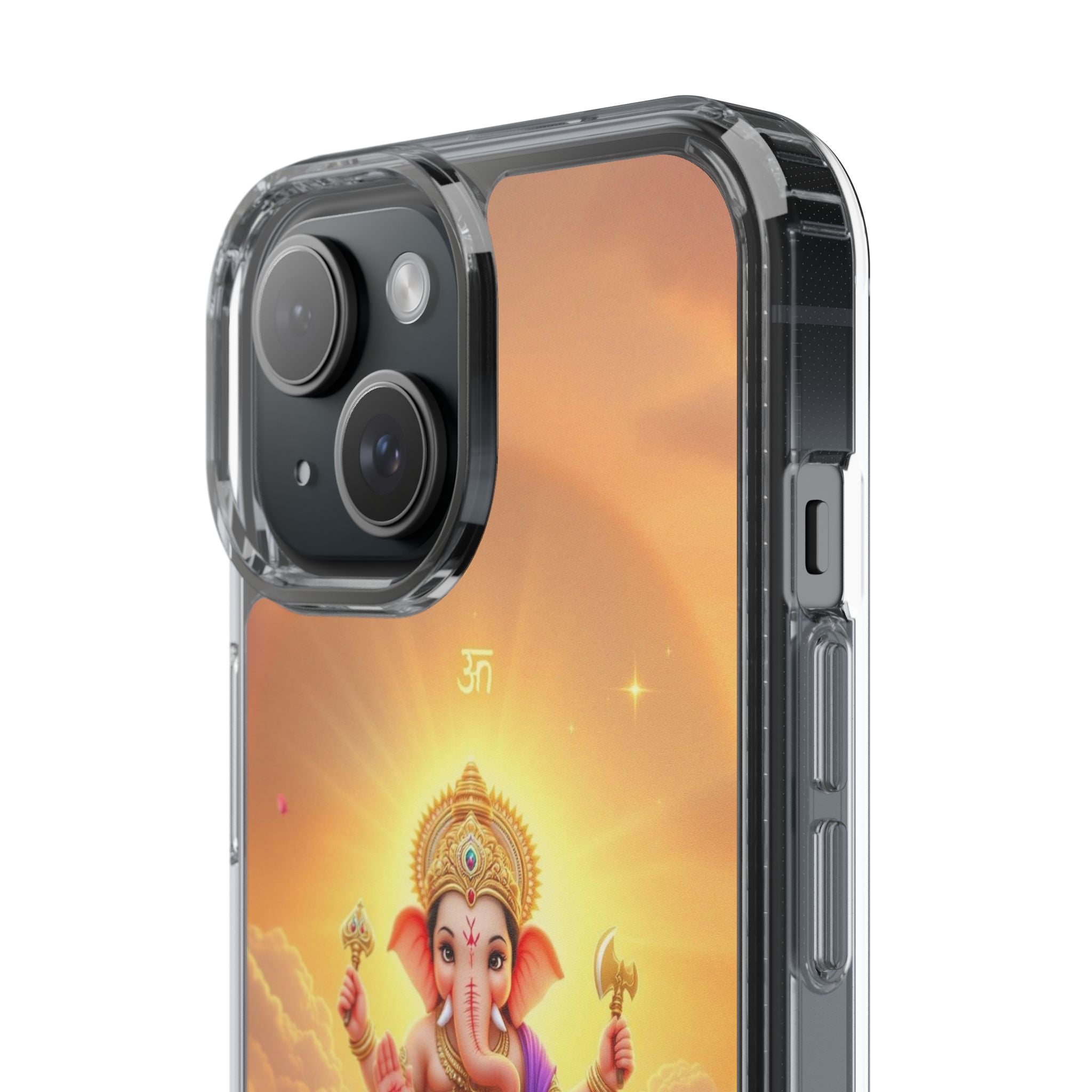 Ganesh Clear Phone Case, Spiritual iPhone Cover, Hindu God Phone Protector, Gift for Her, Boho Phone Accessories
