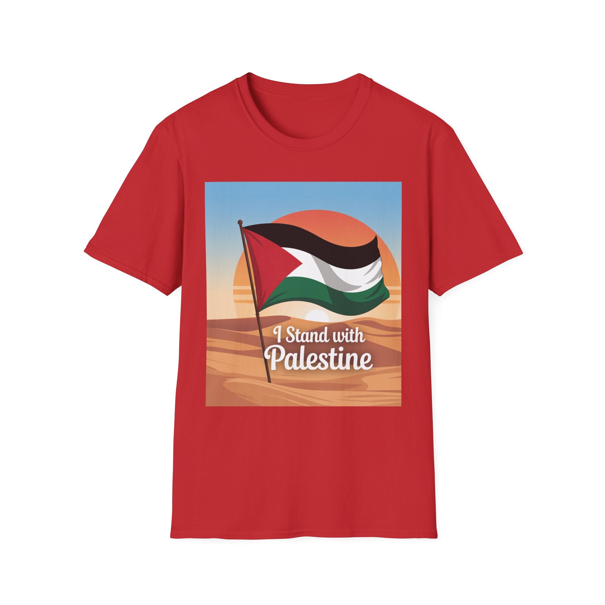 Palestine Pride Unisex Softstyle T-Shirt, Casual Wear, Statement Tee, Gift for Activists, Festival Apparel, Protest Clothing