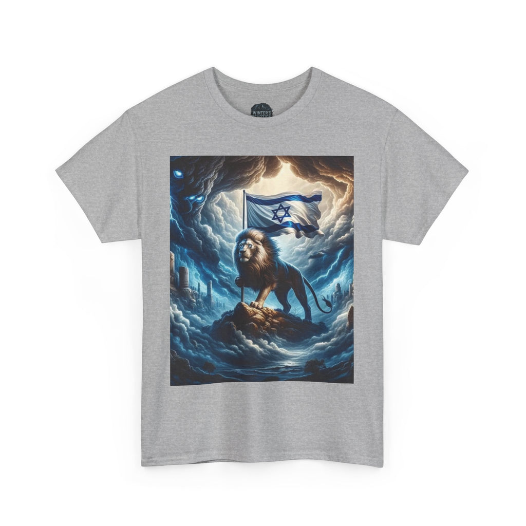 Majestic Lion Unisex Heavy Cotton Tee - Inspirational Apparel, Gift for Animal Lovers, Graphic Tee, Unique T-Shirt, Casual Wear