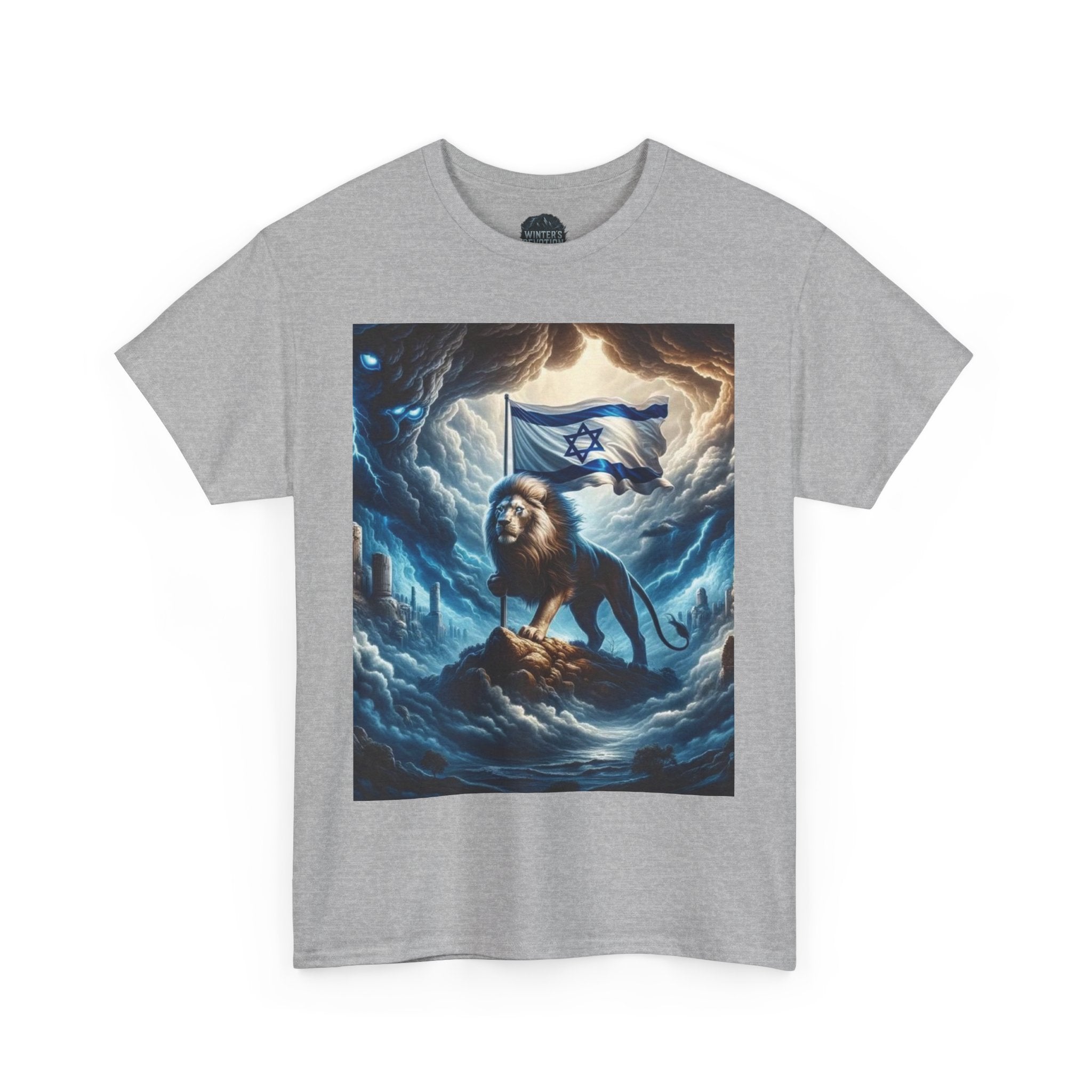 Majestic Lion Unisex Heavy Cotton Tee - Inspirational Apparel, Gift for Animal Lovers, Graphic Tee, Unique T-Shirt, Casual Wear