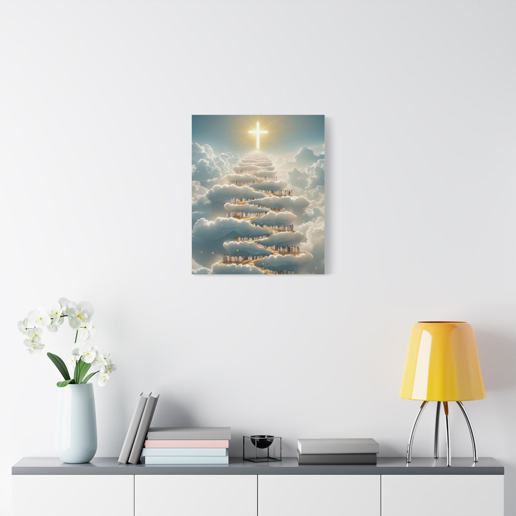 Heavenly Cloud Canvas Art, Spiritual Wall Decor, Christian Home Accent, Inspirational Gift, Faith-Inspired Artwork
