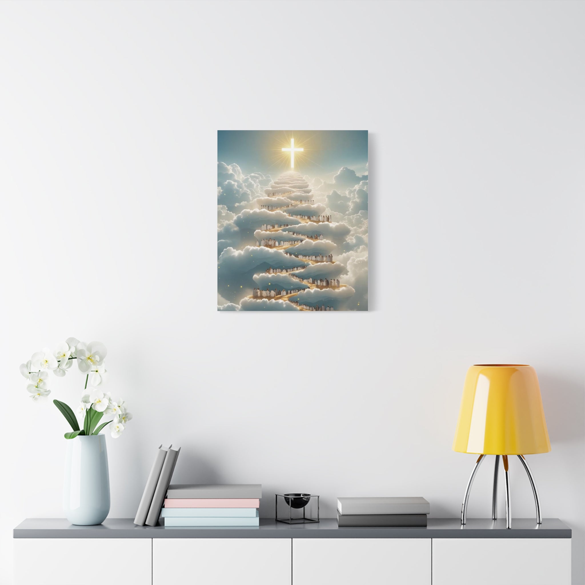 Heavenly Cloud Canvas Art, Spiritual Wall Decor, Christian Home Accent, Inspirational Gift, Faith-Inspired Artwork