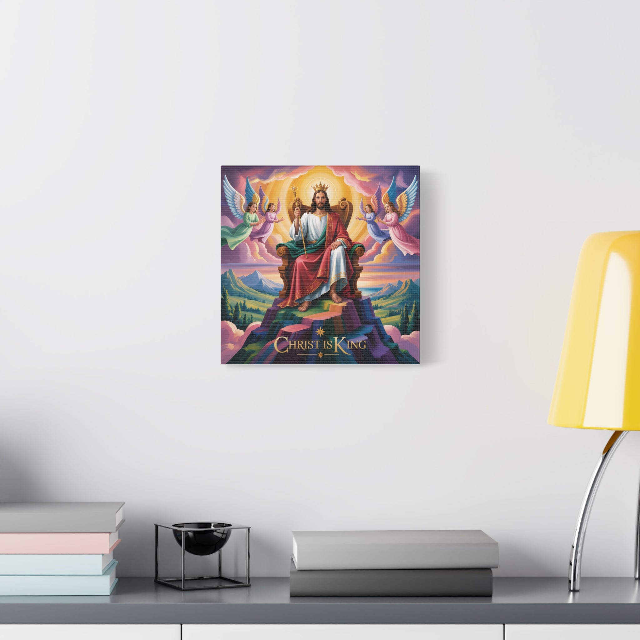 Christ is King Matte Canvas Wall Art, Religious Home Decor, Inspirational Artwork, Christian Gift, Uplifting Wall Decor