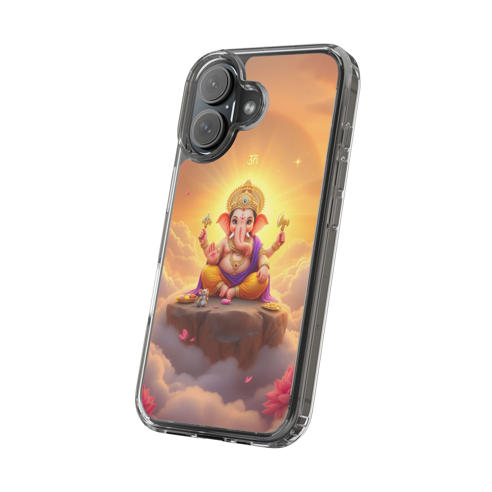 Ganesh Clear Phone Case, Spiritual iPhone Cover, Hindu God Phone Protector, Gift for Her, Boho Phone Accessories