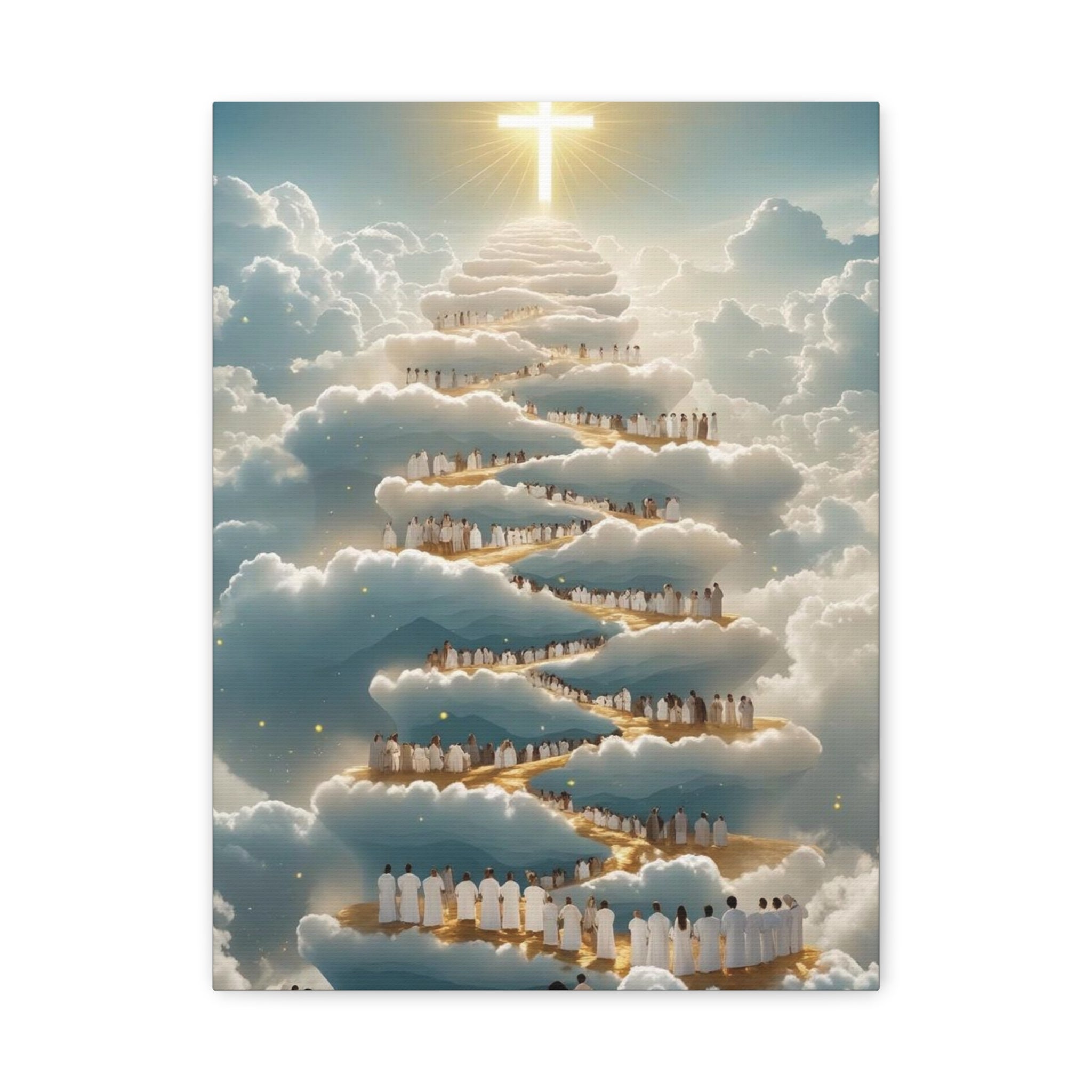 Heavenly Cloud Canvas Art, Spiritual Wall Decor, Christian Home Accent, Inspirational Gift, Faith-Inspired Artwork