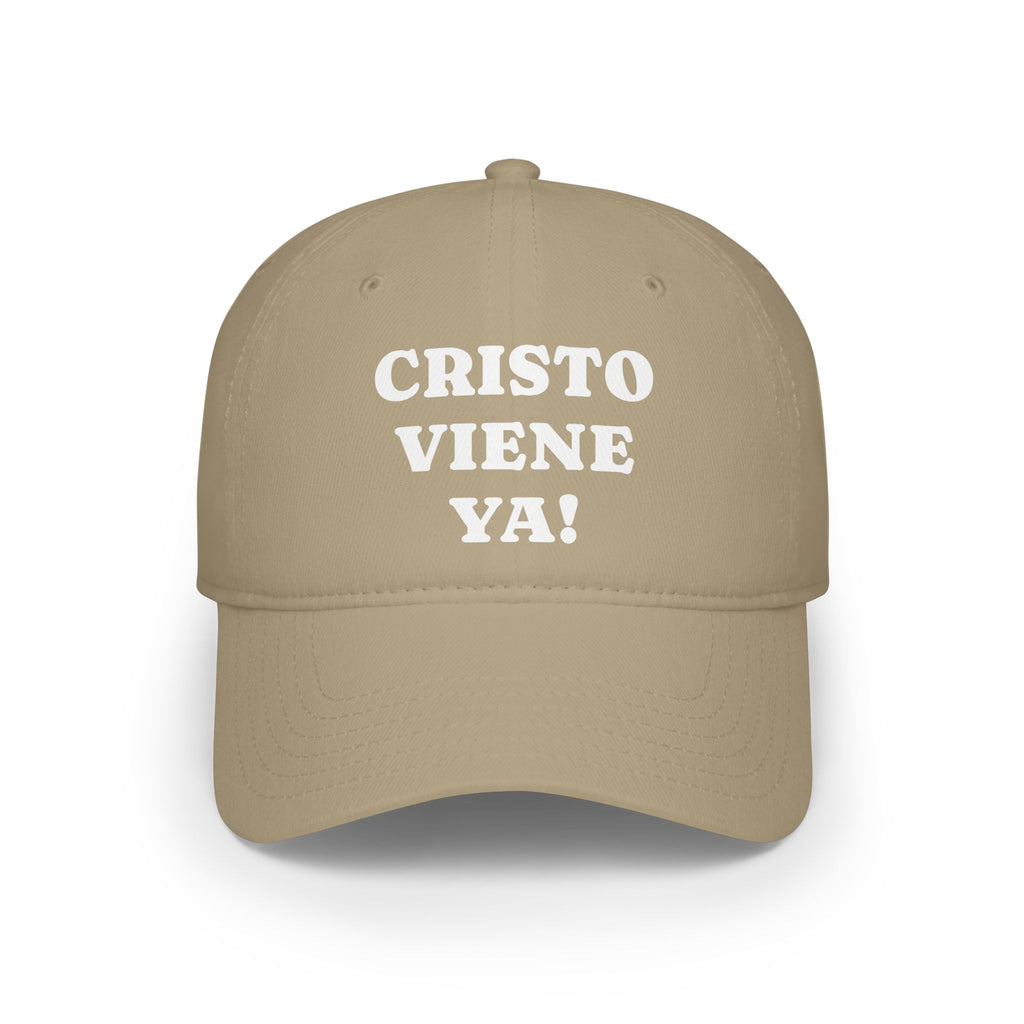 Cristo Viene Yaa Gorra, Vibrant Religious Baseball Cap, Faith Hat, Christian Hat, Gift for Believers, Red Cap with Text