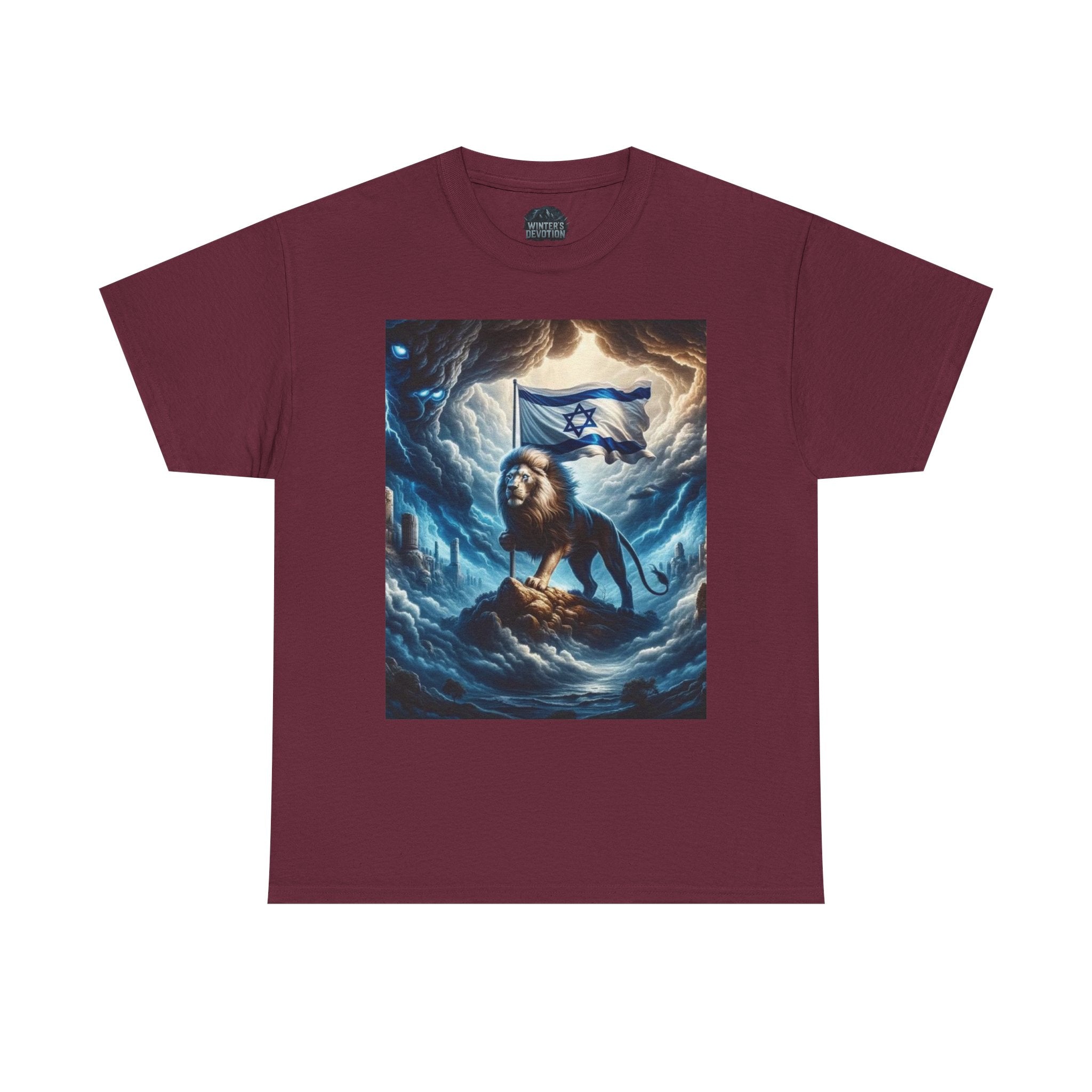 Majestic Lion Unisex Heavy Cotton Tee - Inspirational Apparel, Gift for Animal Lovers, Graphic Tee, Unique T-Shirt, Casual Wear