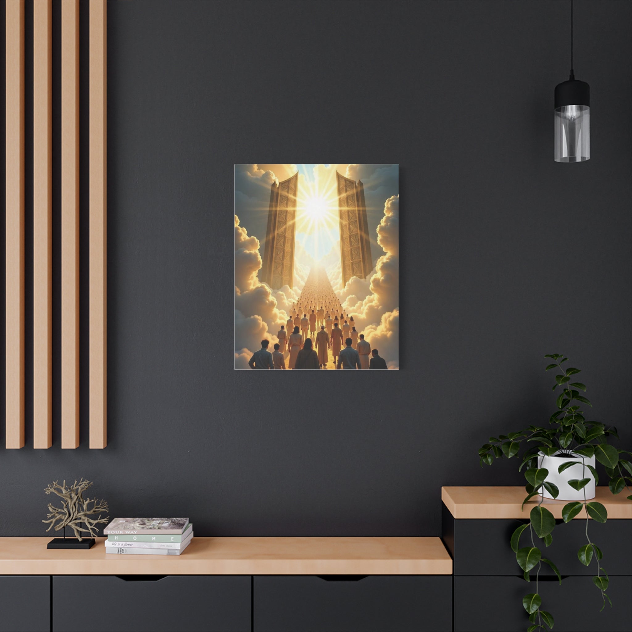 Inspirational Heavens Gate Matte Canvas Art, Uplifting Wall Decor, Hopeful Home Art, Motivational Canvas Print, Spiritual Canvas Decoration