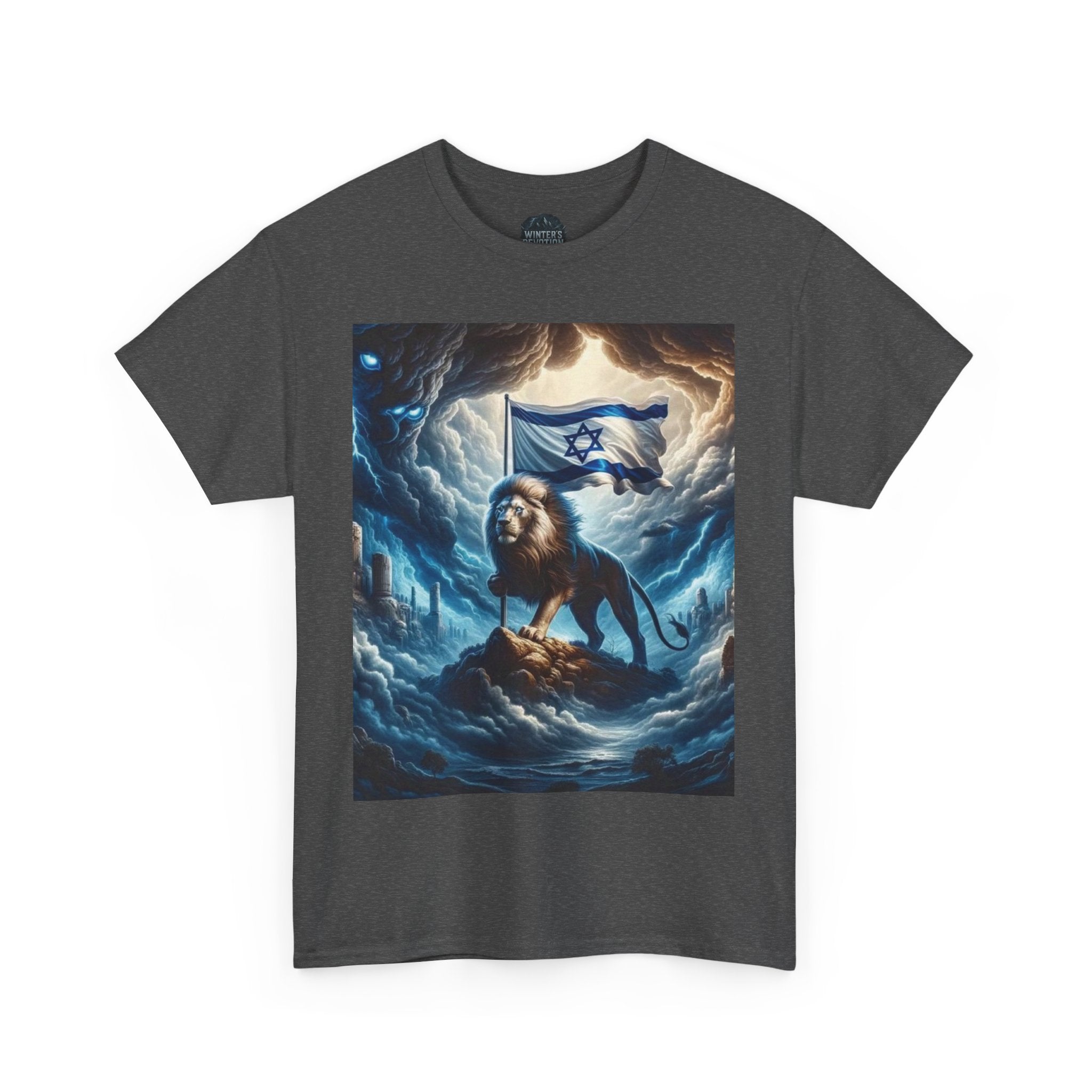 Majestic Lion Unisex Heavy Cotton Tee - Inspirational Apparel, Gift for Animal Lovers, Graphic Tee, Unique T-Shirt, Casual Wear