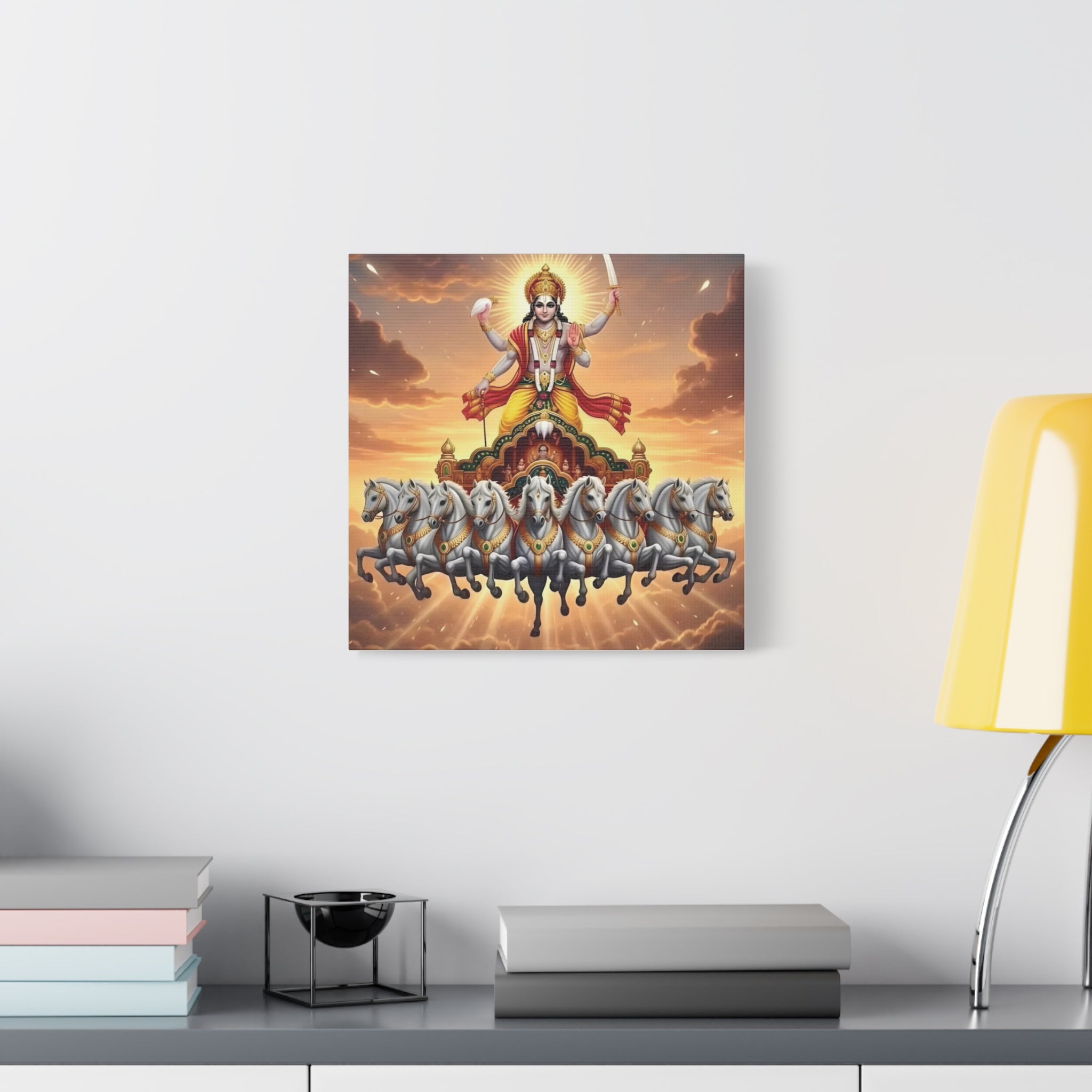 Khrisna Divine Canvas Wall Art, Home Decor, Spiritual Gift, Religious Artwork, Hindu Art