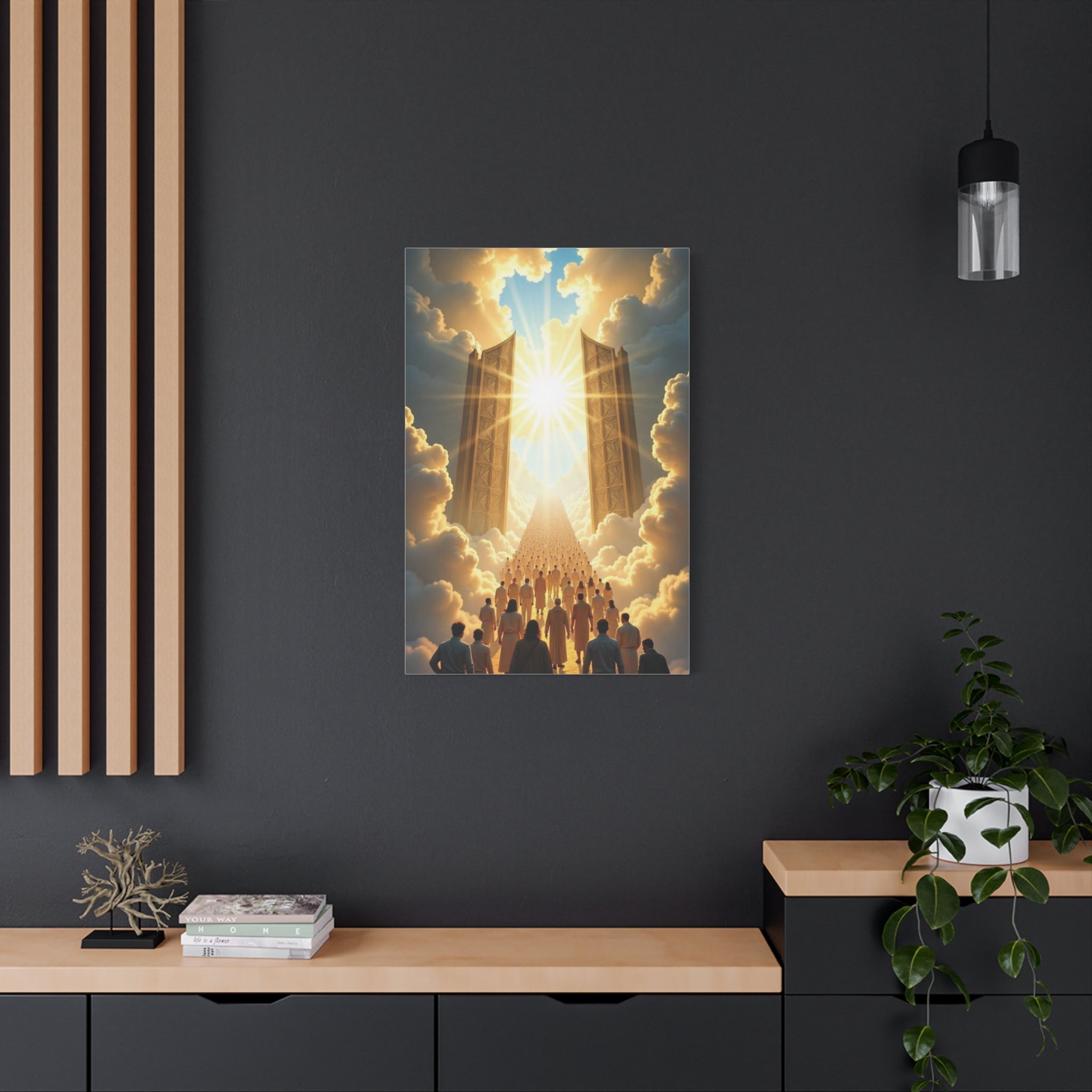 Inspirational Heavens Gate Matte Canvas Art, Uplifting Wall Decor, Hopeful Home Art, Motivational Canvas Print, Spiritual Canvas Decoration