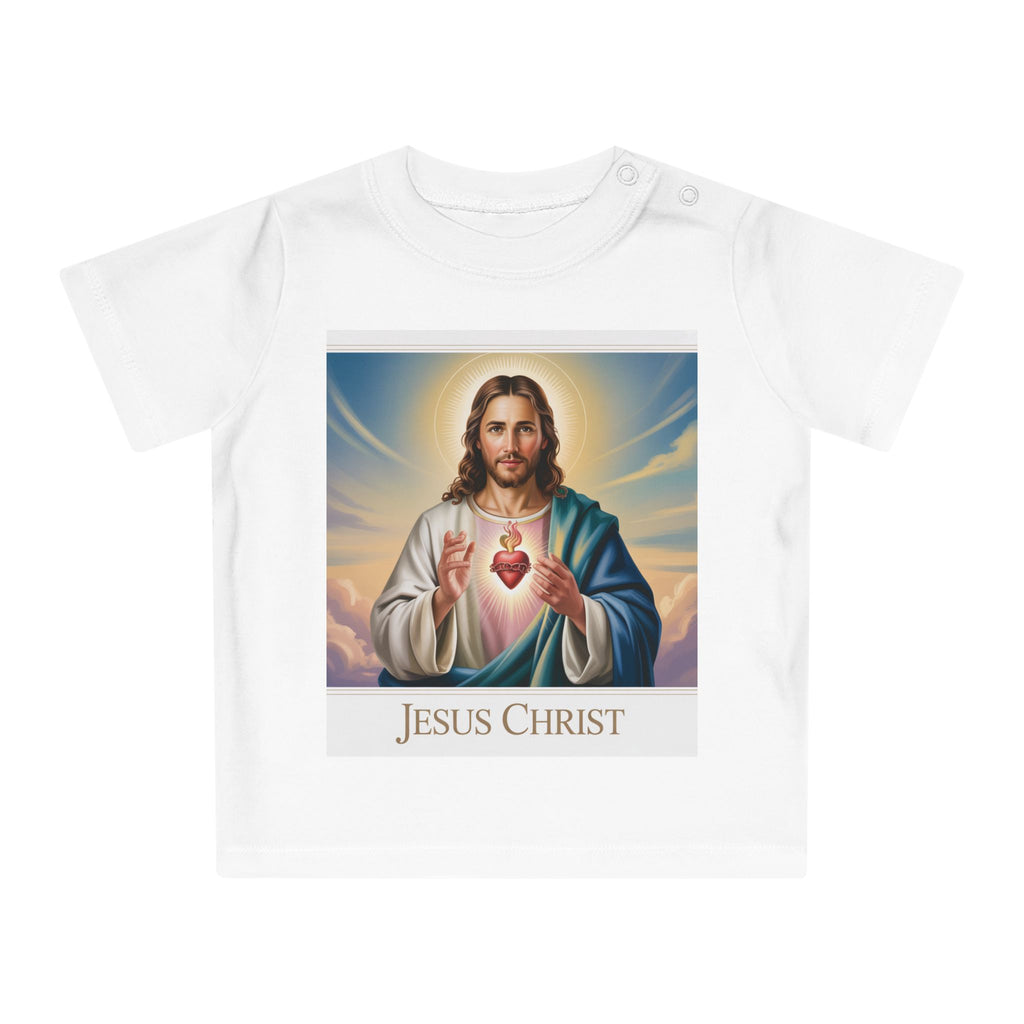 Jesus Christ Baby T-Shirt, Cute Christening Outfit, Infant Religious Apparel, Baby Shower Gift, First Communion Top