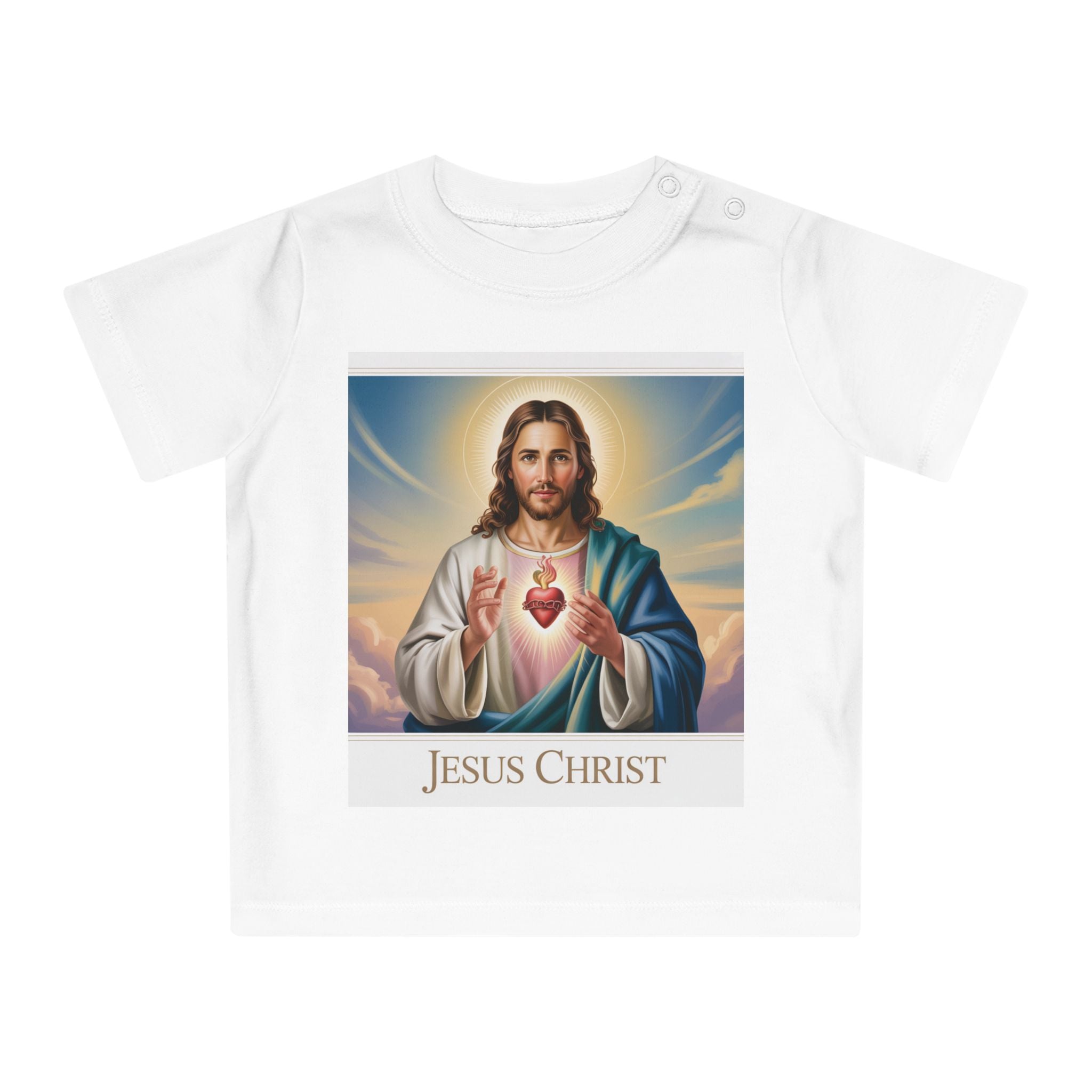 Jesus Christ Baby T-Shirt, Cute Christening Outfit, Infant Religious Apparel, Baby Shower Gift, First Communion Top