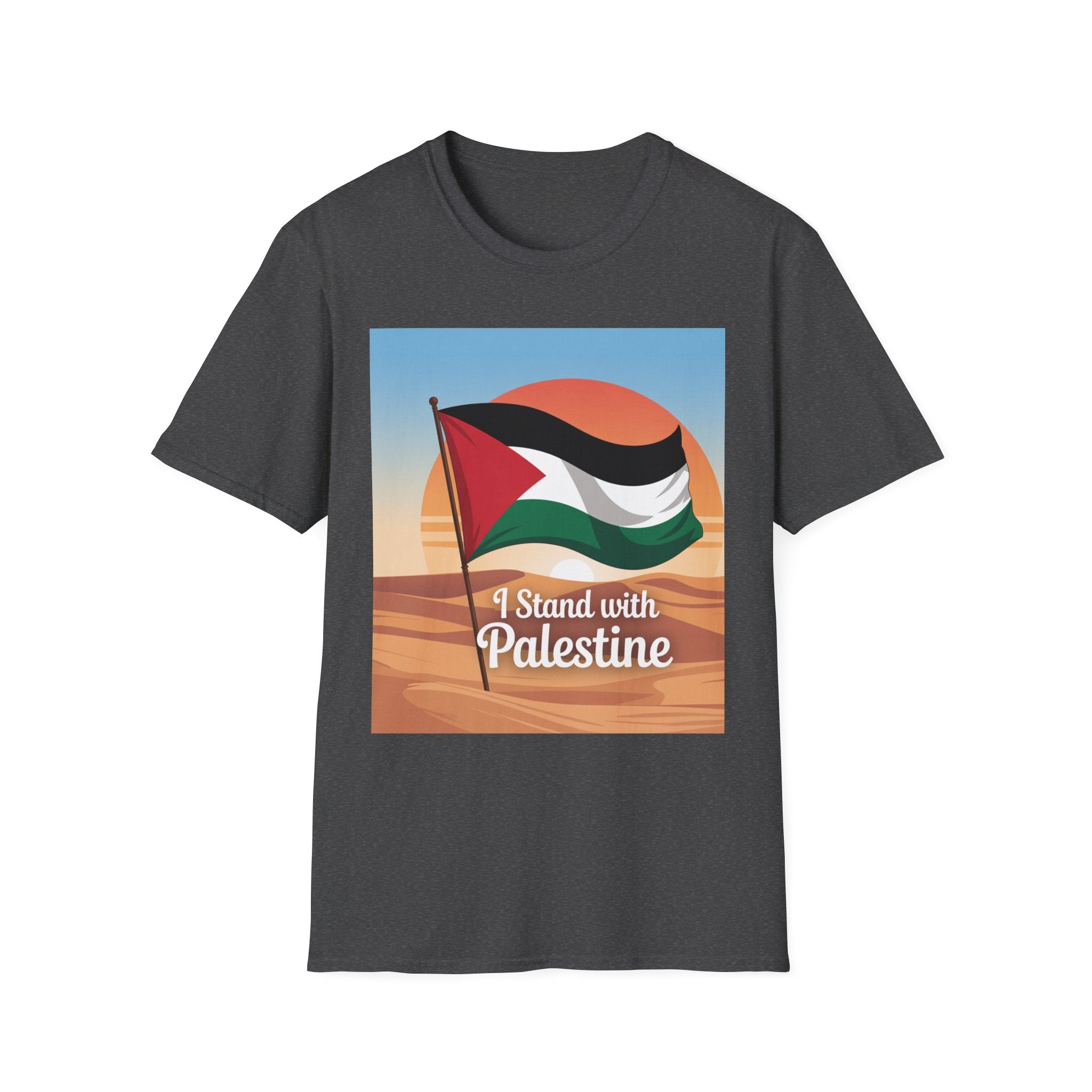 Palestine Pride Unisex Softstyle T-Shirt, Casual Wear, Statement Tee, Gift for Activists, Festival Apparel, Protest Clothing