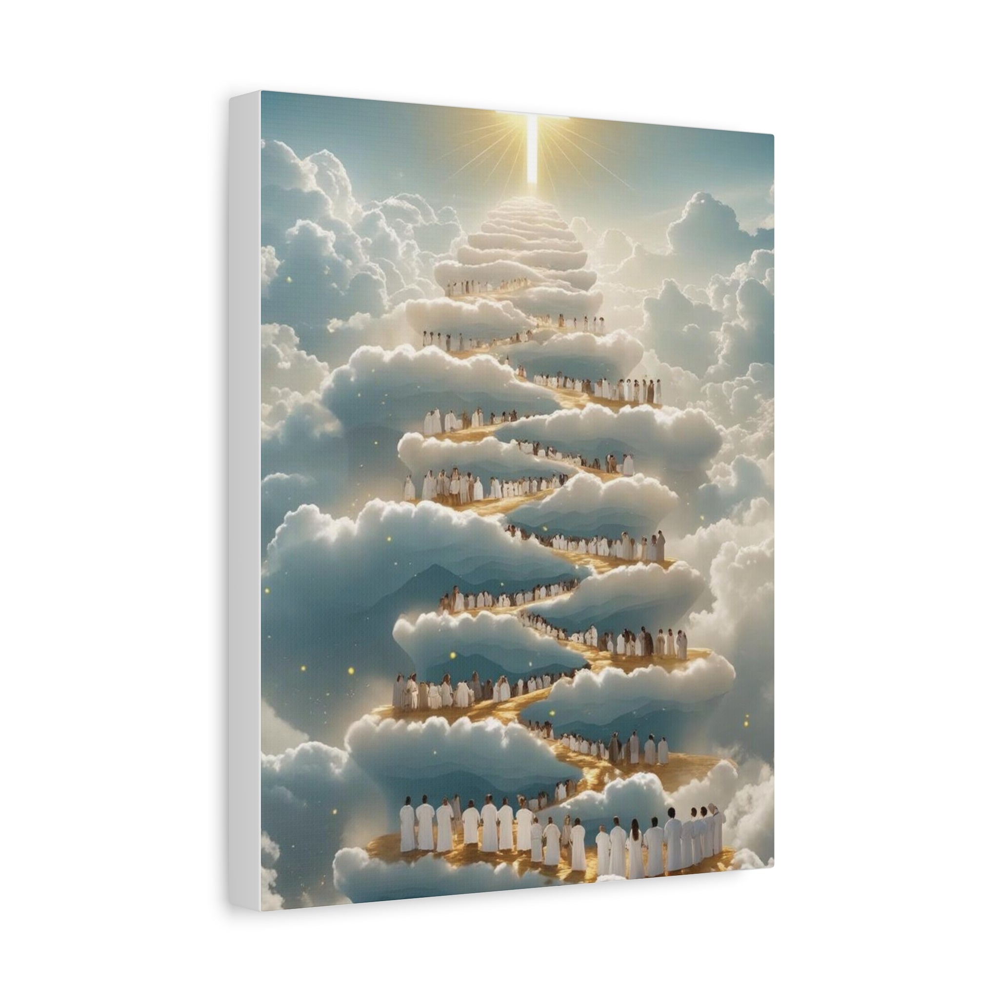 Heavenly Cloud Canvas Art, Spiritual Wall Decor, Christian Home Accent, Inspirational Gift, Faith-Inspired Artwork