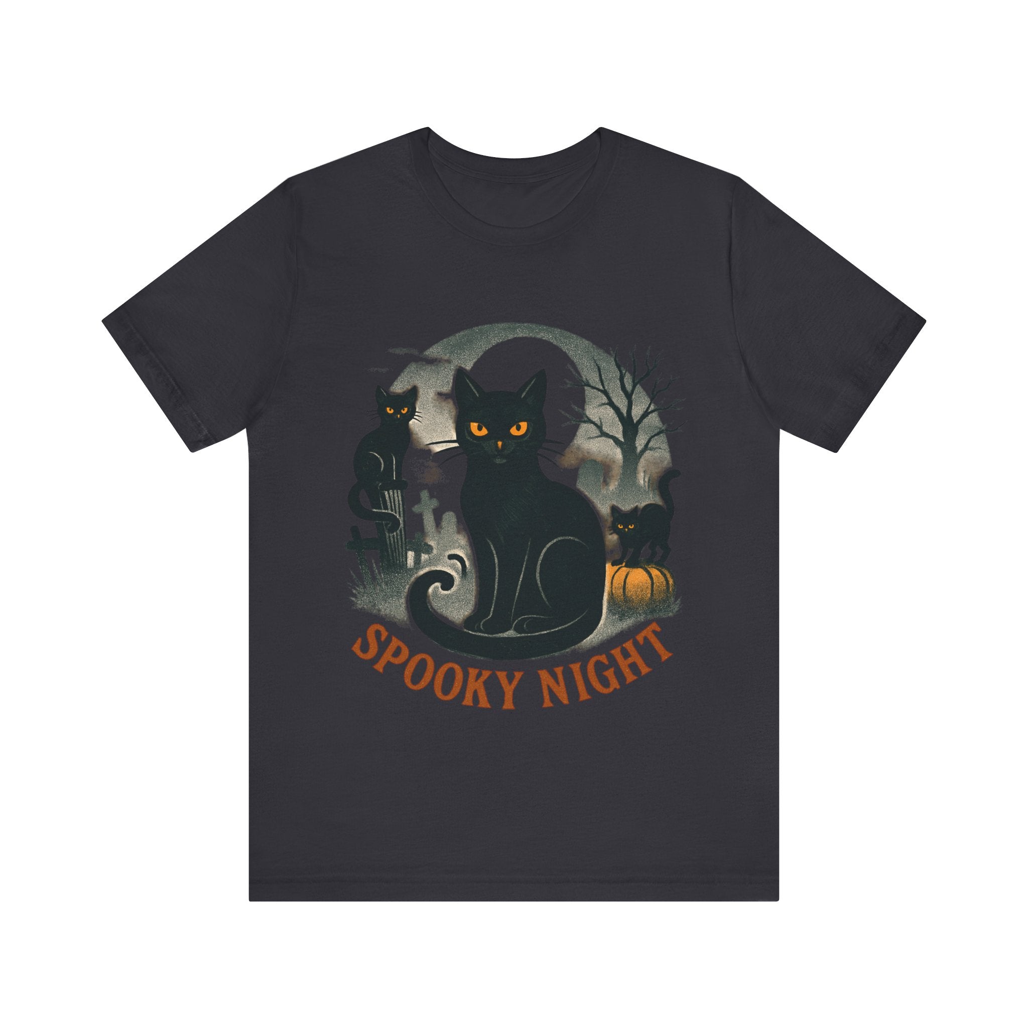 Halloween Black Cat Tee Unisex Jersey Short Sleeve Tee