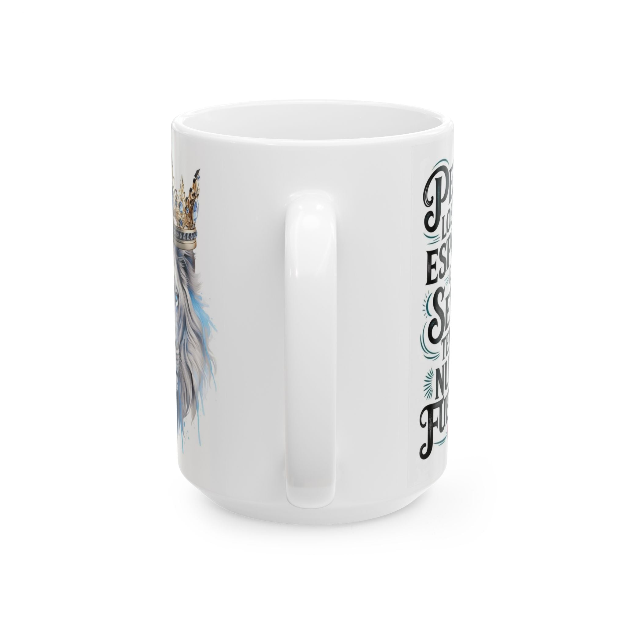 Ceramic Mug – 'Peace, Patience, Strength, Power' Boho Lion Design (11oz & 15oz)