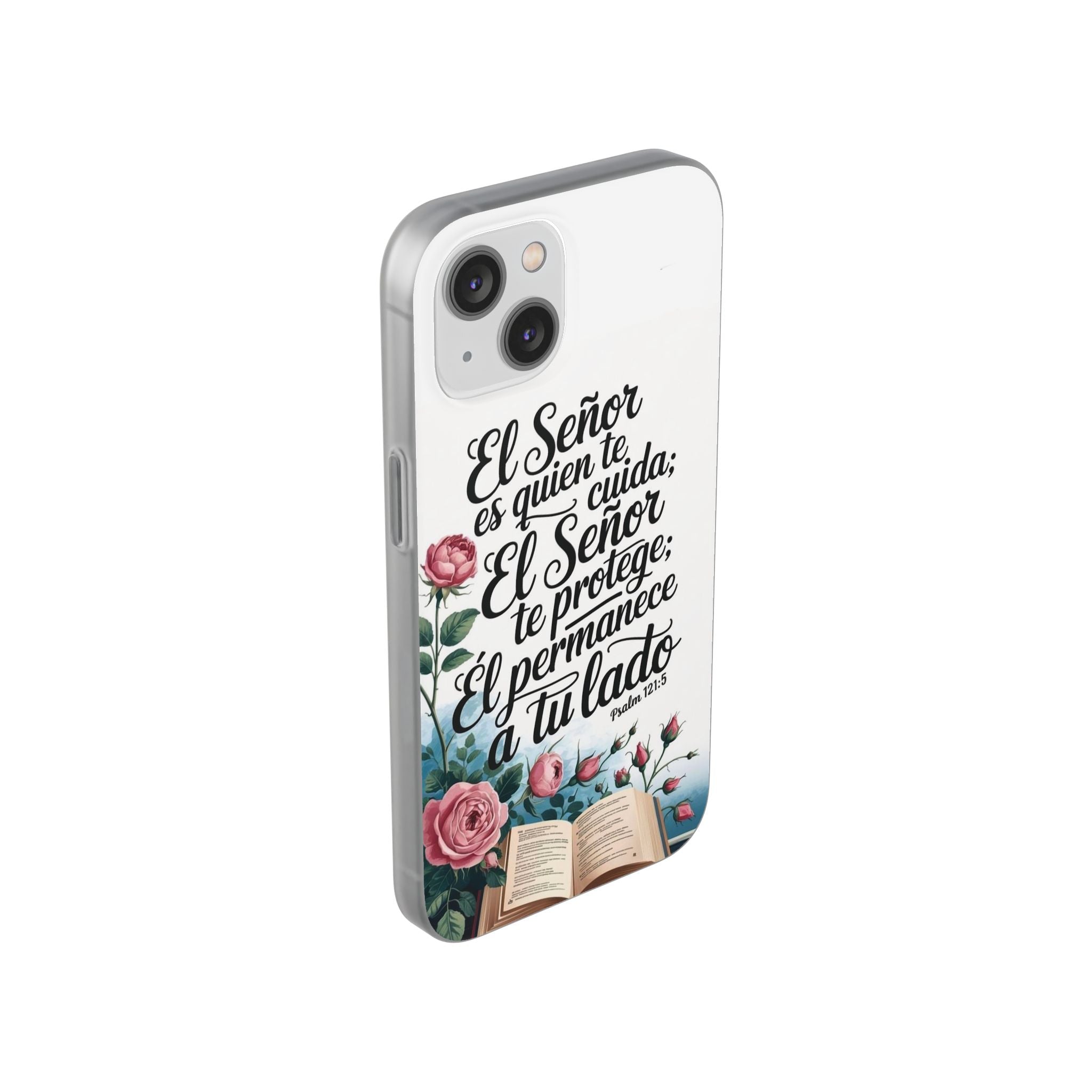 Inspirational Phone Case with Psalm 121:5 Quote, Flexi Case for Protection, Bible Verse Case, Gift for Faith Lovers, Spiritual Décor