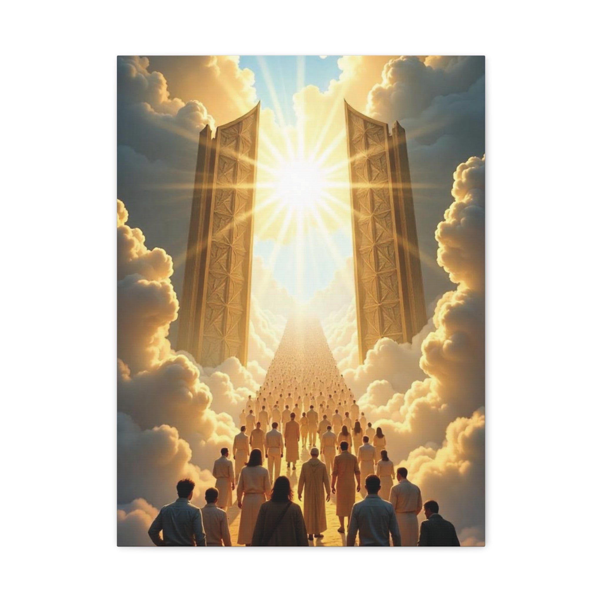 Inspirational Heavens Gate Matte Canvas Art, Uplifting Wall Decor, Hopeful Home Art, Motivational Canvas Print, Spiritual Canvas Decoration