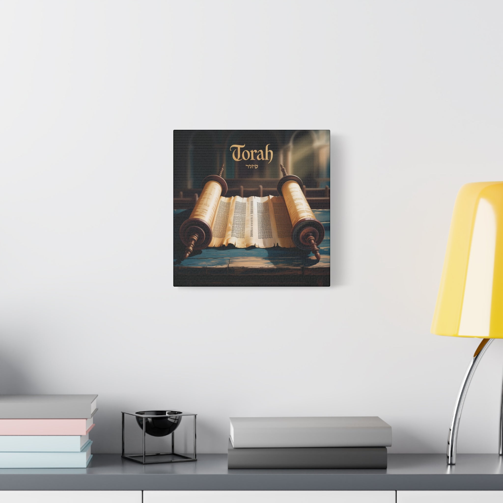 Torah Canvas Wall Art, Spiritual Home Decor, Jewish Gift, Torah Scroll Print, Religious Art, Art for Celebrations