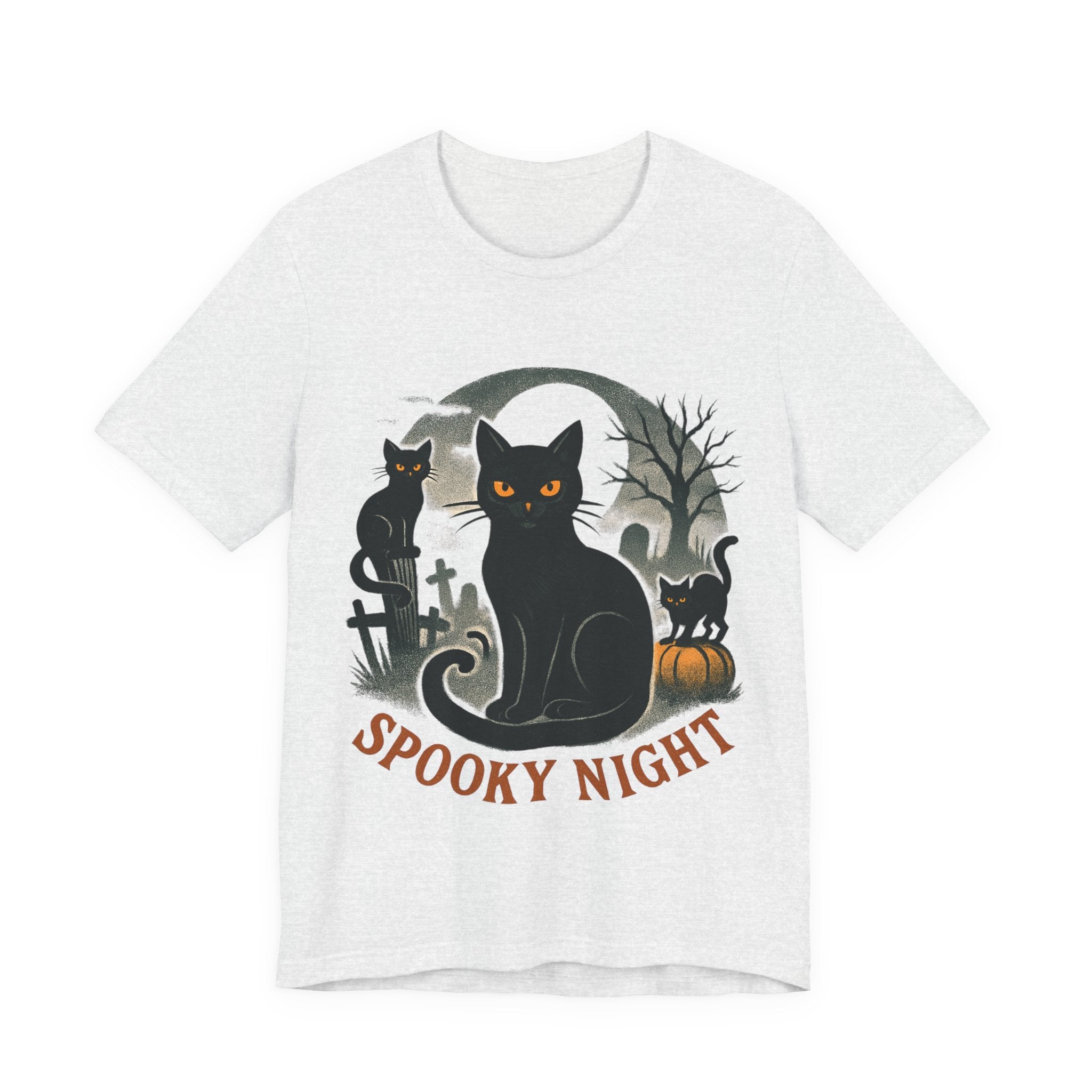 Halloween Black Cat Tee Unisex Jersey Short Sleeve Tee