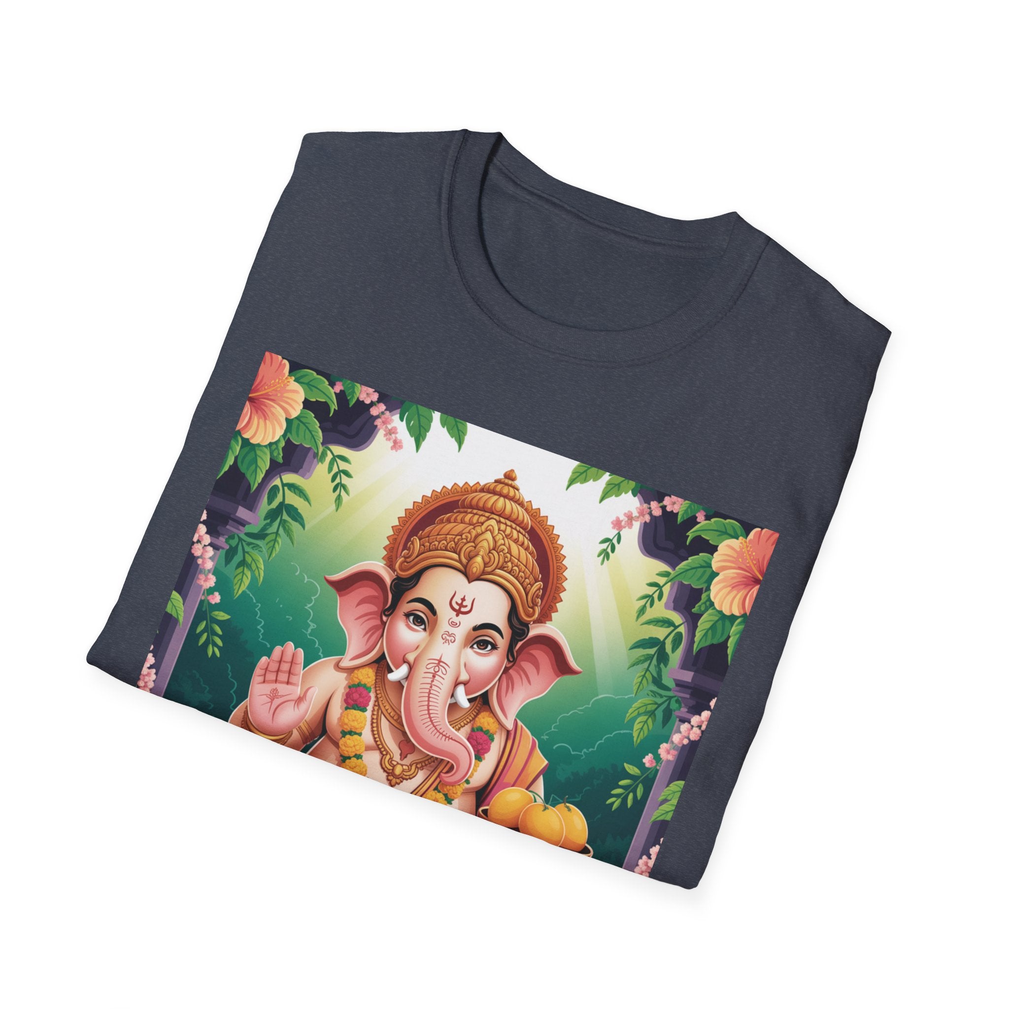 Vibrant Ganesha T-Shirt, Spiritual Unisex Tee, Festival Wear, Bohemian Style, Yoga Clothing, Gift for Her/Him