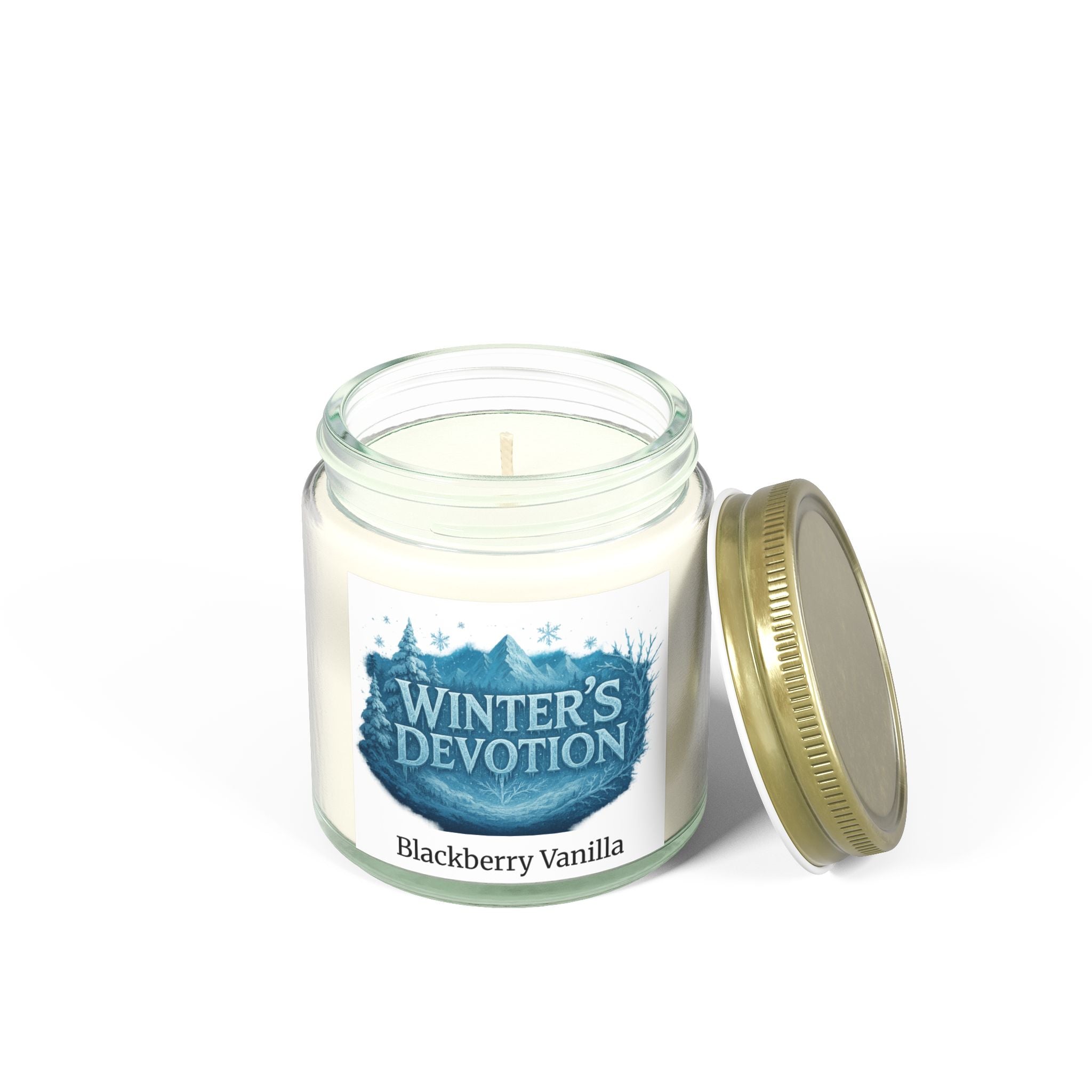 Winter's Devotion Scented Candles, Cozy Home Decor, Aromatherapy Gift, Blackberry Vanilla, Hand-poured Soy Candle
