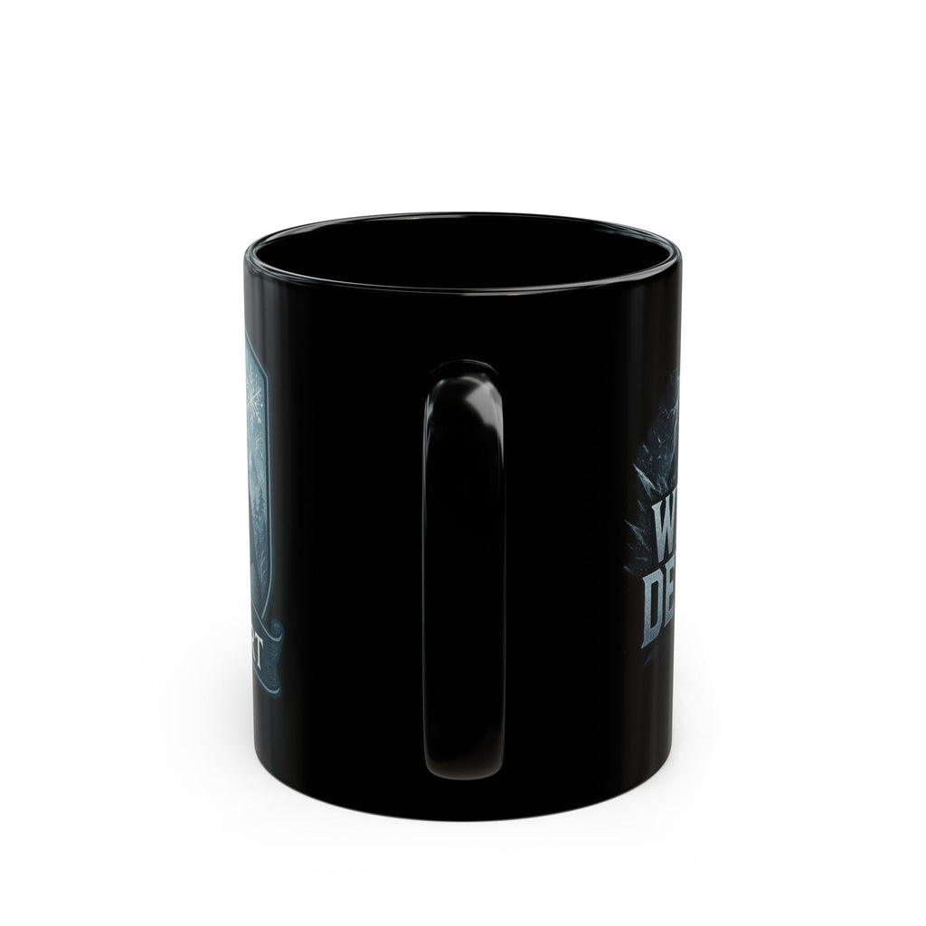 Fantasy-Themed Black Mug for House Lambert Fans, Wolf Design, Perfect Gift for Gamers, Coffee Lovers, Holidays, and Collectors