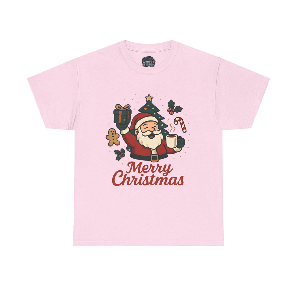 Christmas Santa Tee - "Merry Christmas" Holiday Graphic T-Shirt