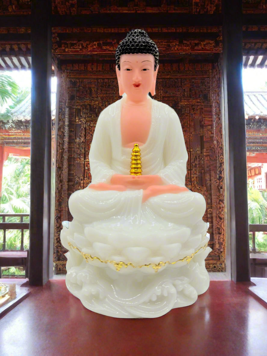 Beautiful White Buddha Statue