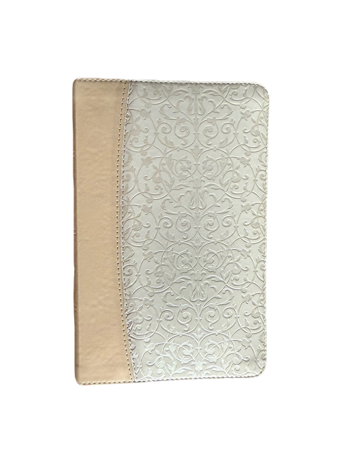 Santa Biblia 8Pts De Boda Filigrana Blanca/Rosa Palo