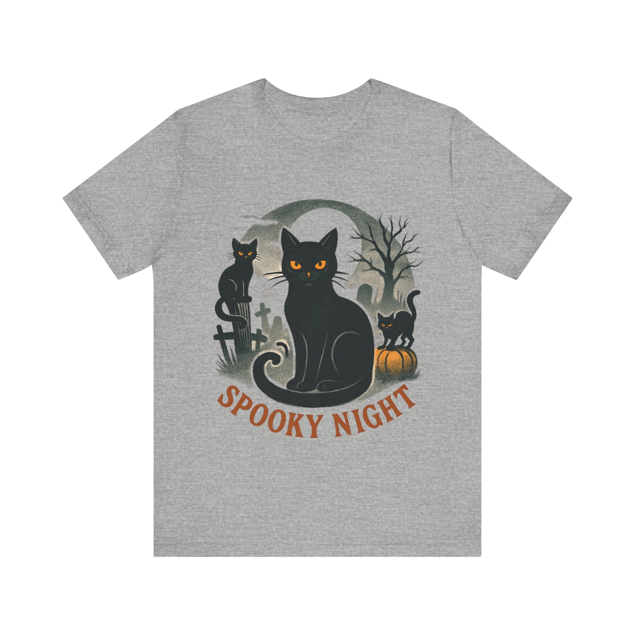 Halloween Black Cat Tee Unisex Jersey Short Sleeve Tee