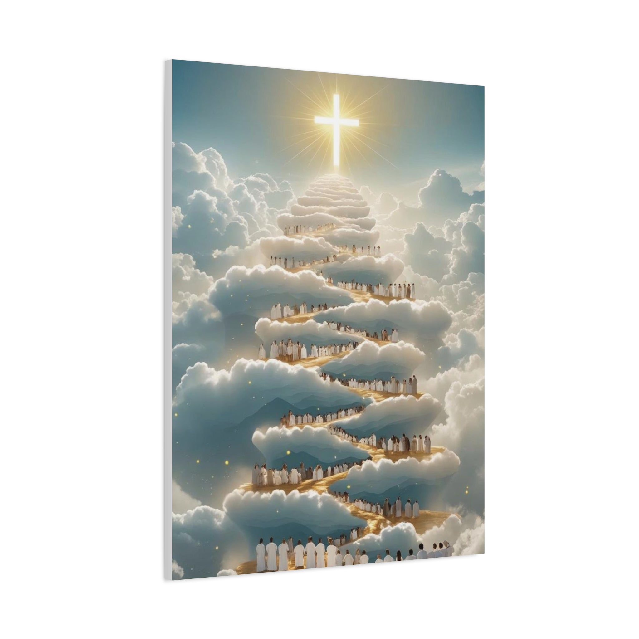 Heavenly Cloud Canvas Art, Spiritual Wall Decor, Christian Home Accent, Inspirational Gift, Faith-Inspired Artwork