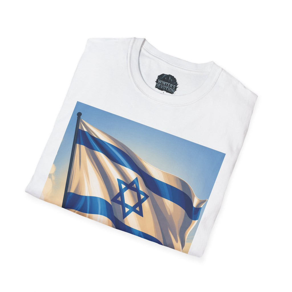 I Stand with Israel Unisex Softstyle T-Shirt, Patriotic Tee, Support Shirt, Gift for Activists, Israel Pride Apparel